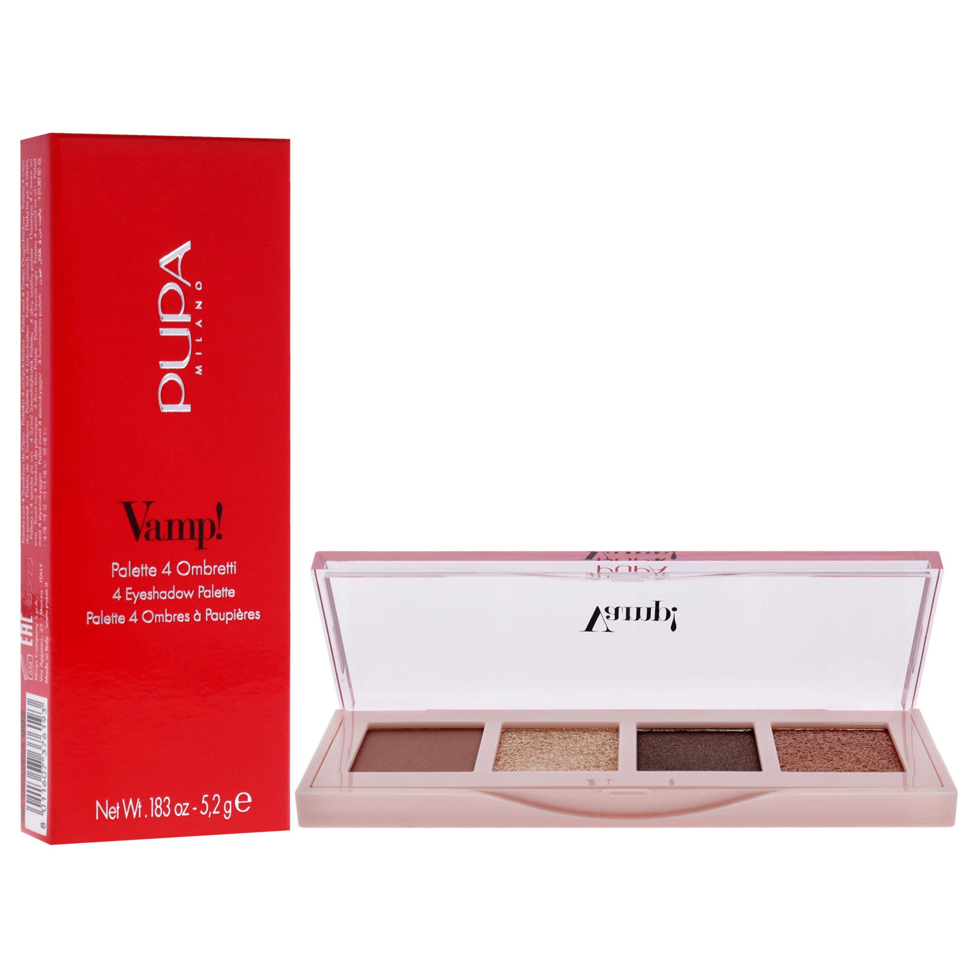Vamp! 4 Eyeshadow Palette - 002 Gold Bronze by Pupa Milano for Women - 0.183 oz Eye Shadow, , alternate image number 5