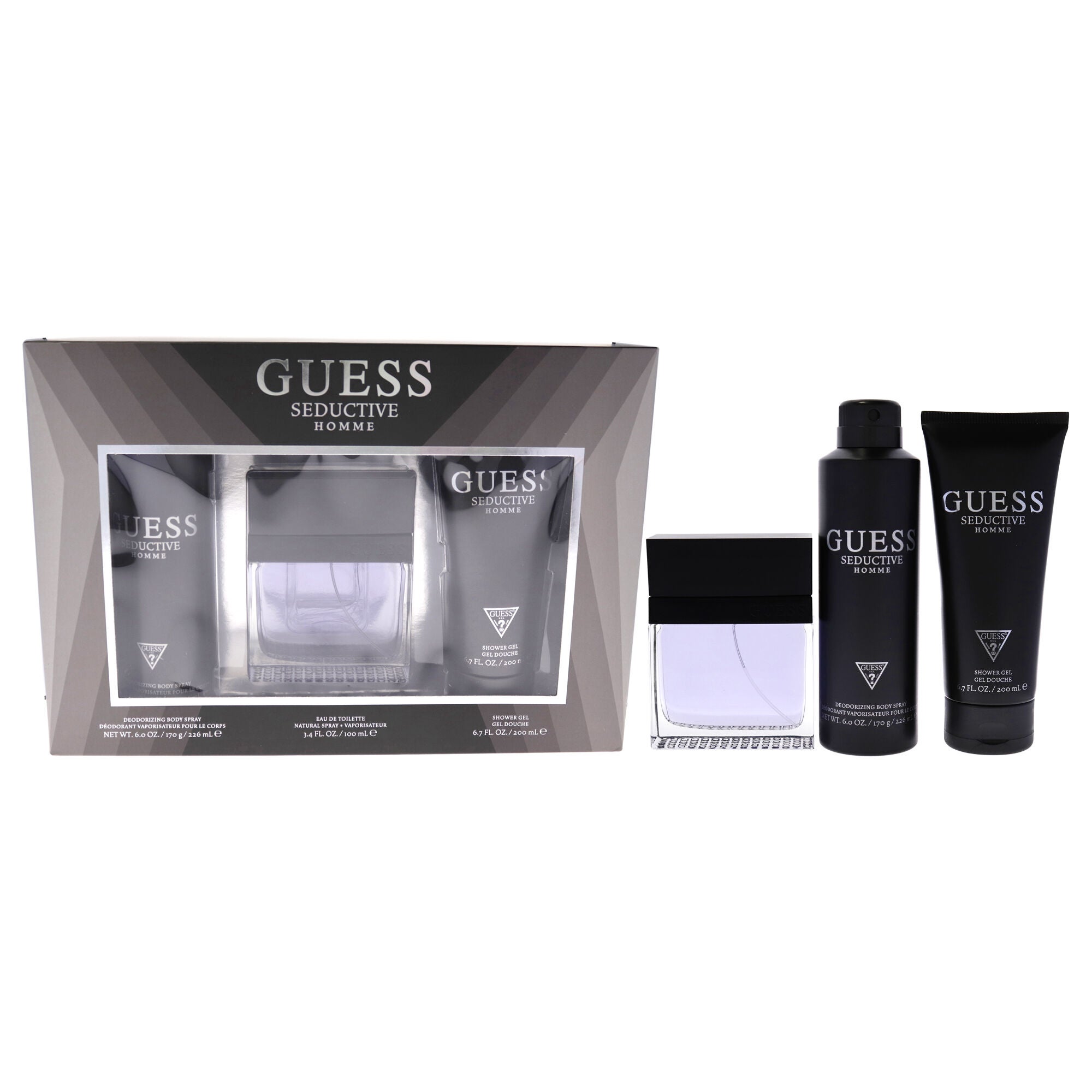 Seductive by Guess for Men - 3 Pc Gift Set 3.4oz EDT Spray, 6oz Deodorizing Body Spray, 6.7oz Shower Gel, , alternate image number 5