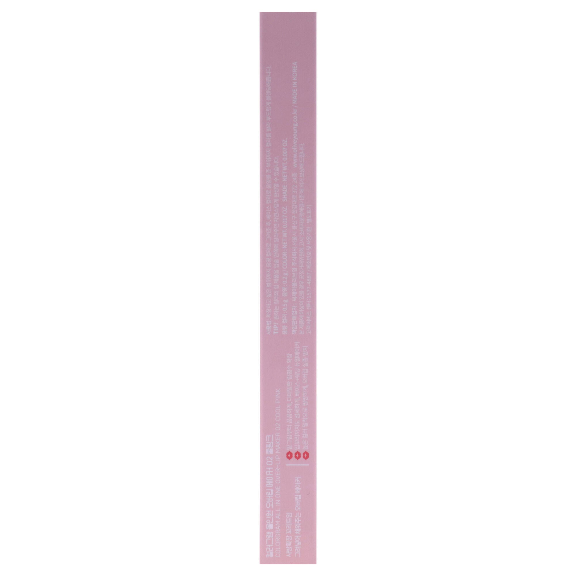 All In One Over-lip Maker - 02 Cool Pink by Colorgram for Women - 0.024 oz Lip Pencil, Pink, alternate image number 5