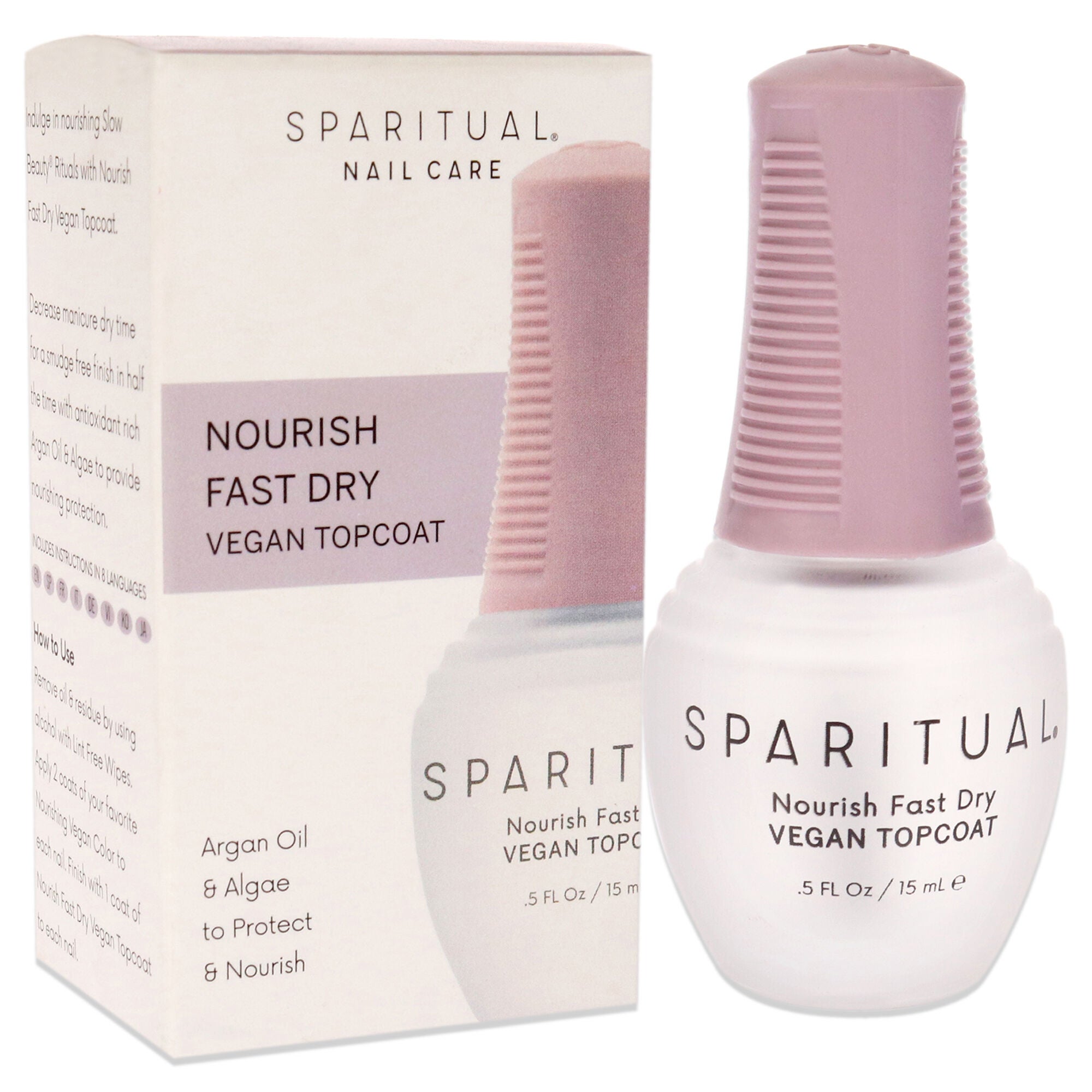 Slow Beauty Vegan Nail Treatment - Fast Dry Topcoat by SpaRitual for Women - 0.5 oz Nail Treatment, , alternate image number 7
