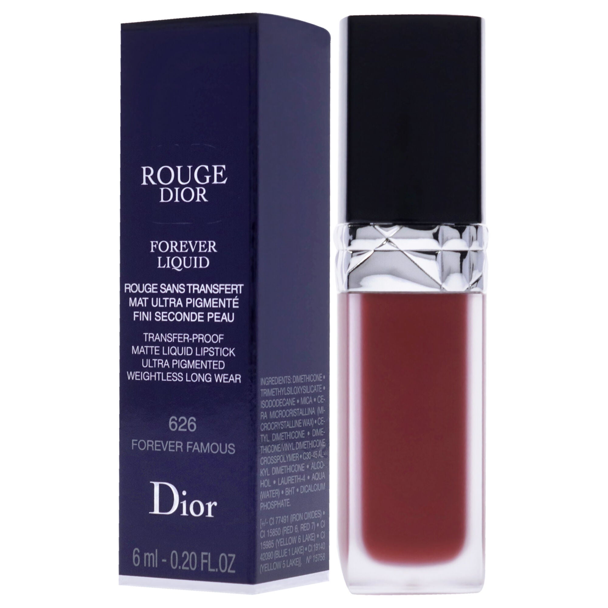 Rouge Dior Forever Liquid Matte - 626 Forever Famous by Christian Dior for Women - 0.2 oz Lipstick, , alternate image number 7