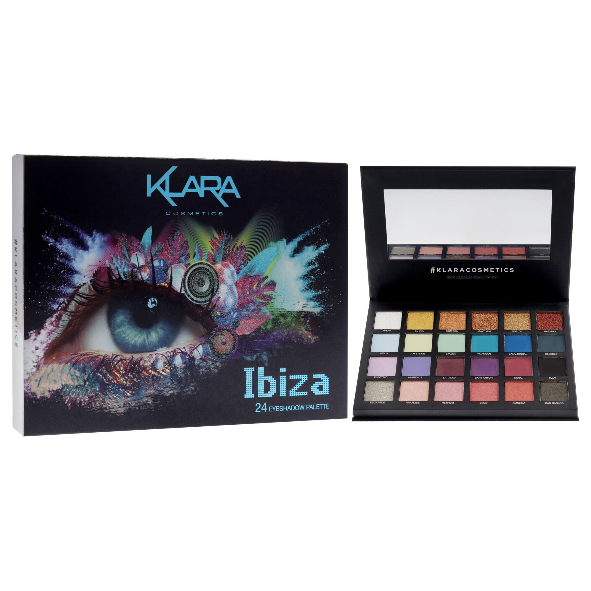 24 Eyeshadow Palette - Ibiza by Klara for Women - 1.68 oz Eye Shadow, See Description, alternate image number 1