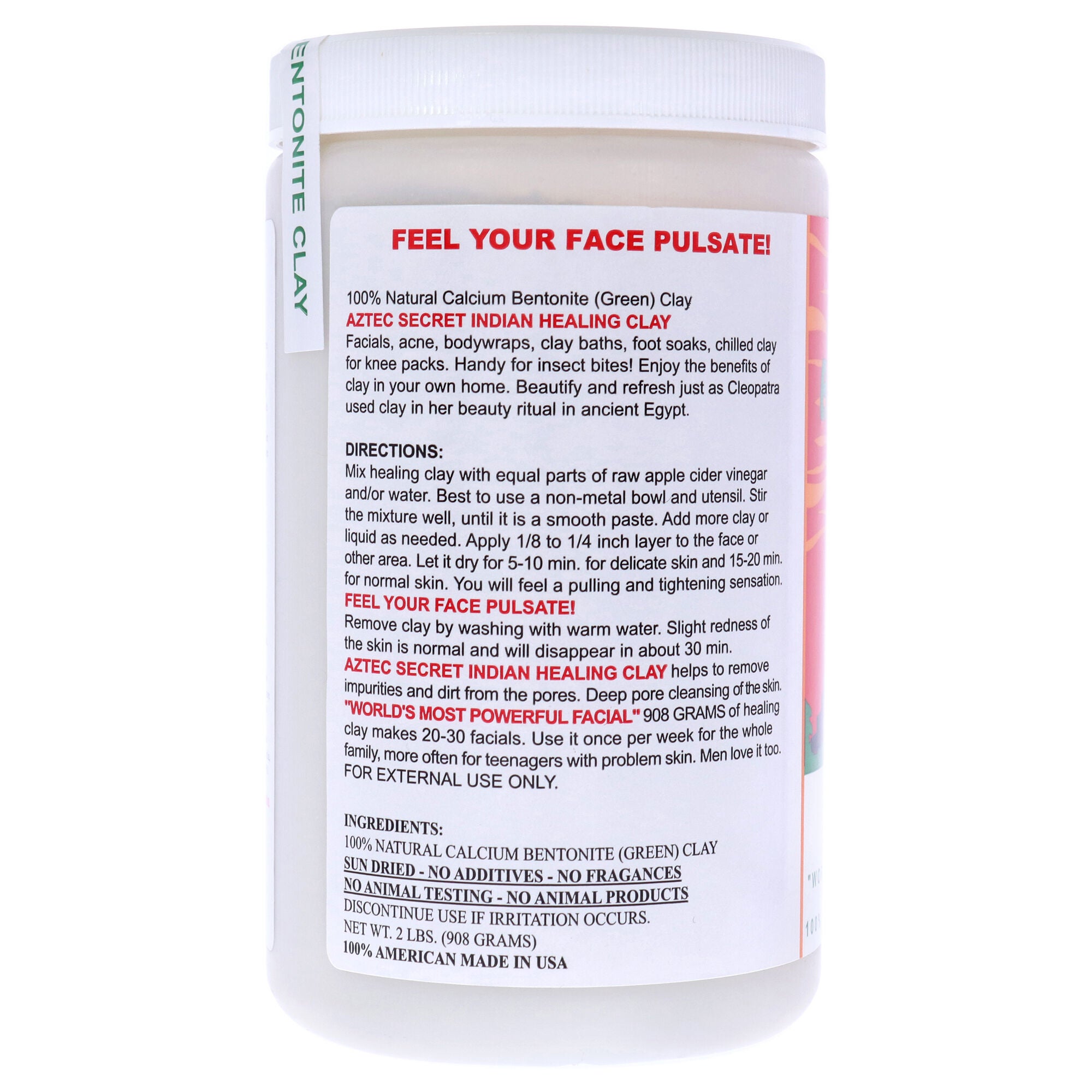 Indian Healing Clay by Aztec Secret for Unisex - 2 lb Clay, , alternate image number 5