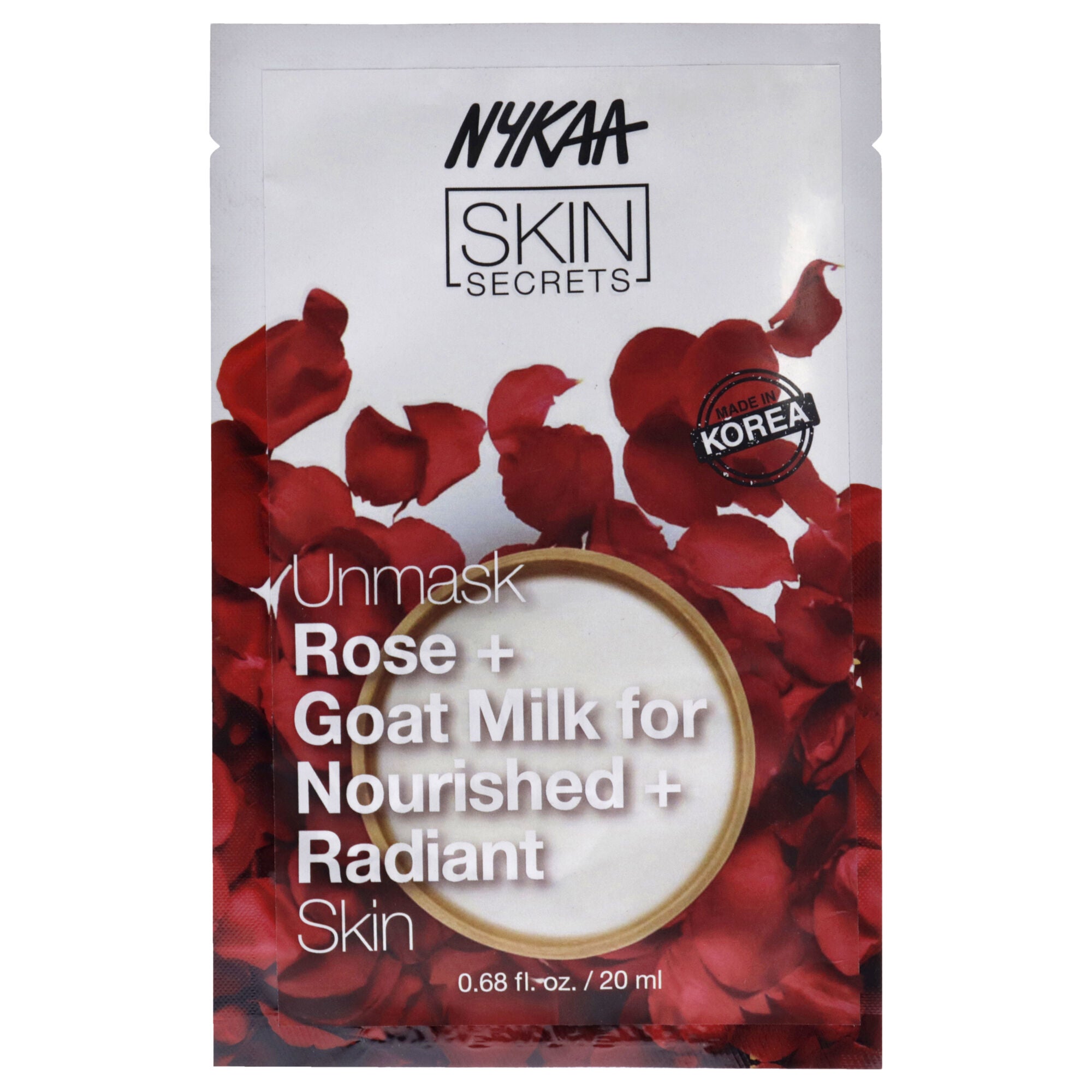 Skin Secrets Sheet Mask - Rose and Goat Milk by Nykaa Naturals for Women - 1 Pc Mask, See Description, hi-res image number 0