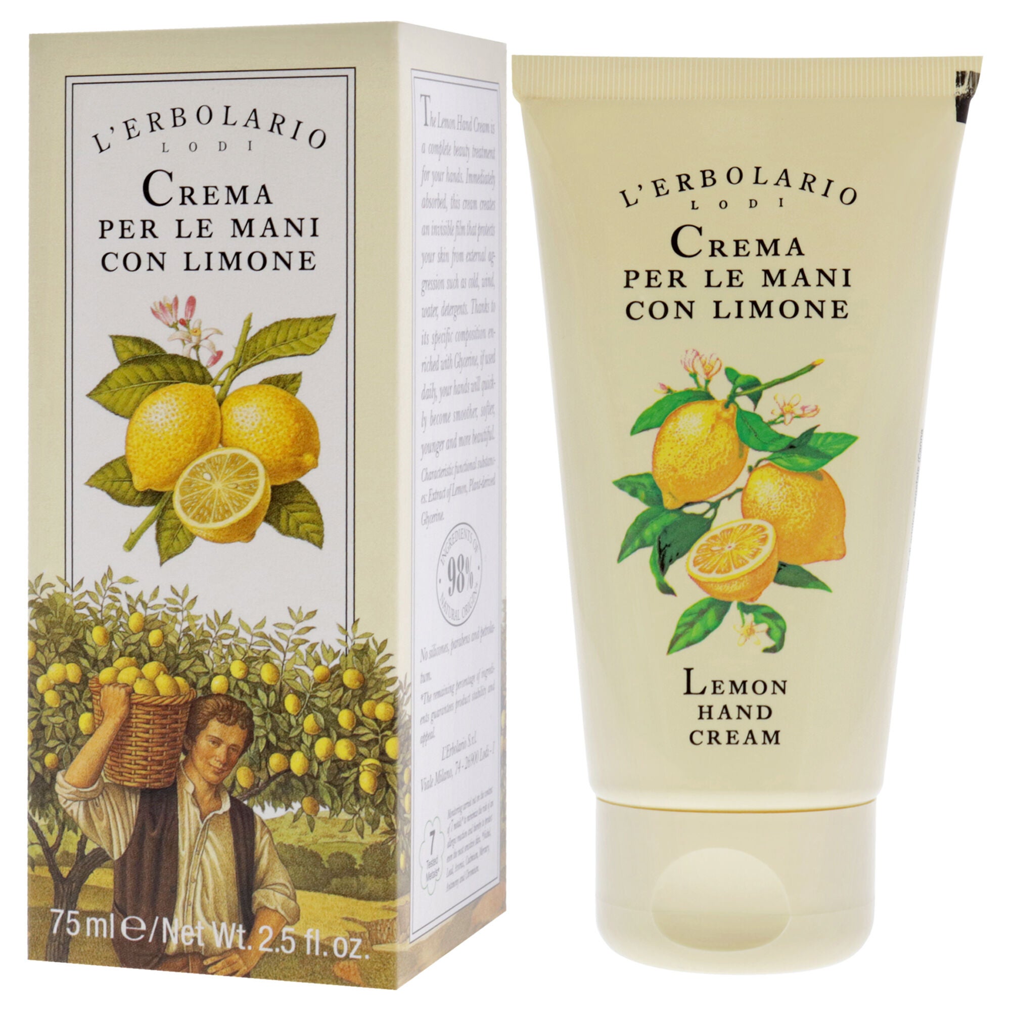 Hand Cream - Lemon by LErbolario for Unisex - 2.5 oz Cream, , alternate image number 7
