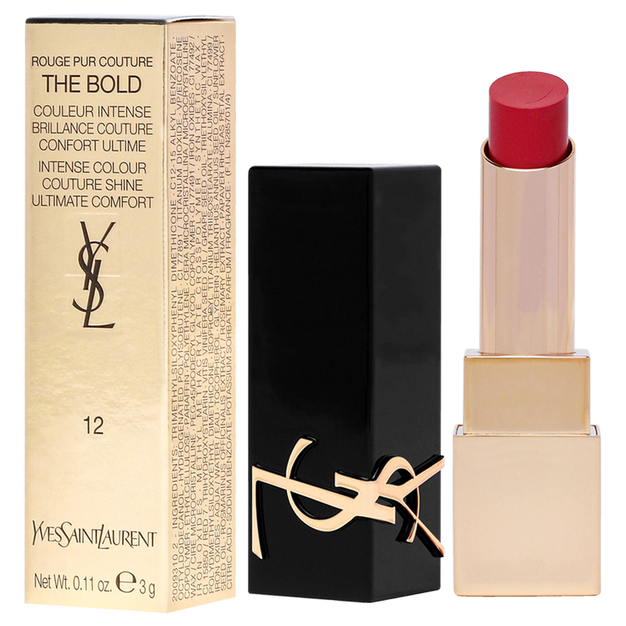 Rouge Pur Couture The Bold Lipstick - 12 Nu Incongru by Yves Saint Laurent for Women - 0.11 oz Lipstick, See Description, alternate image number 3