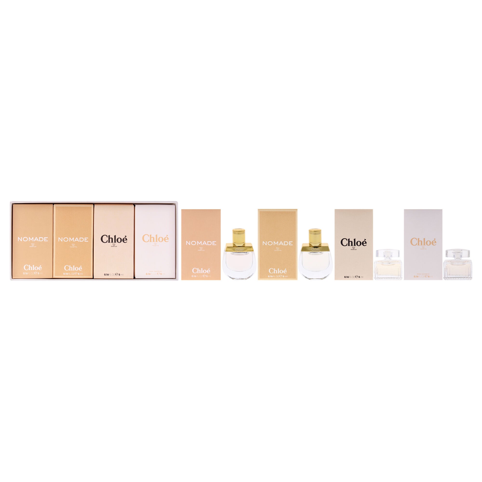 Chloe by Chloe for Women - 4 Pc Mini Gift Set 0.16oz Nomade EDP Spray, 0.16oz Chloe EDT Spray, 0.16oz Chloe EDP Spray, 0.16oz Nomade EDP Spray, See Description, hi-res image number 0