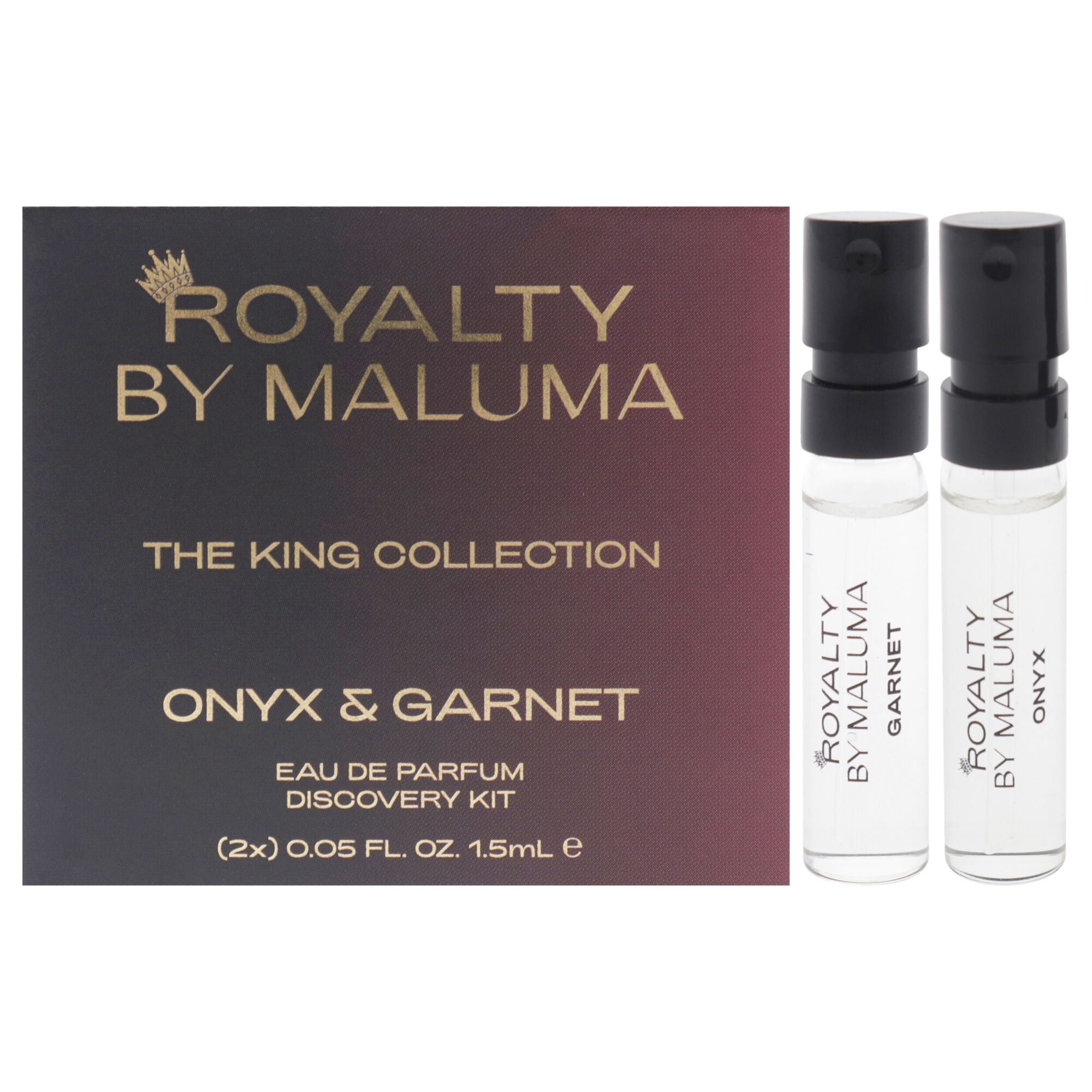 Kings by Royalty By Maluma for Men - 2 Pc Mini Gift Set 0.05oz Onyx EDP Spray, 0.05oz Garnet EDP Spray, See Description, hi-res image number 0