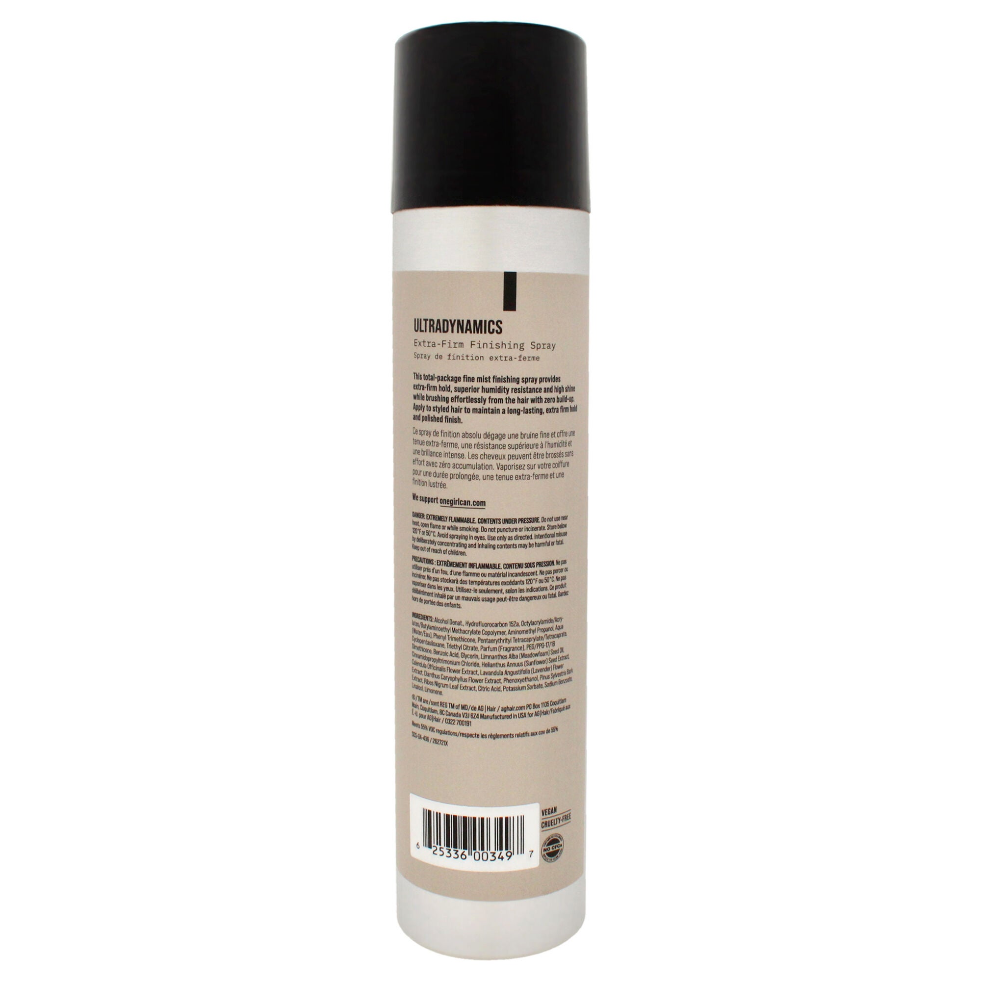 Ultradynamics Extra-Firm Finishing Spray by AG Hair Cosmetics for Unisex - 10 oz Hairspray, See Description, alternate image number 3