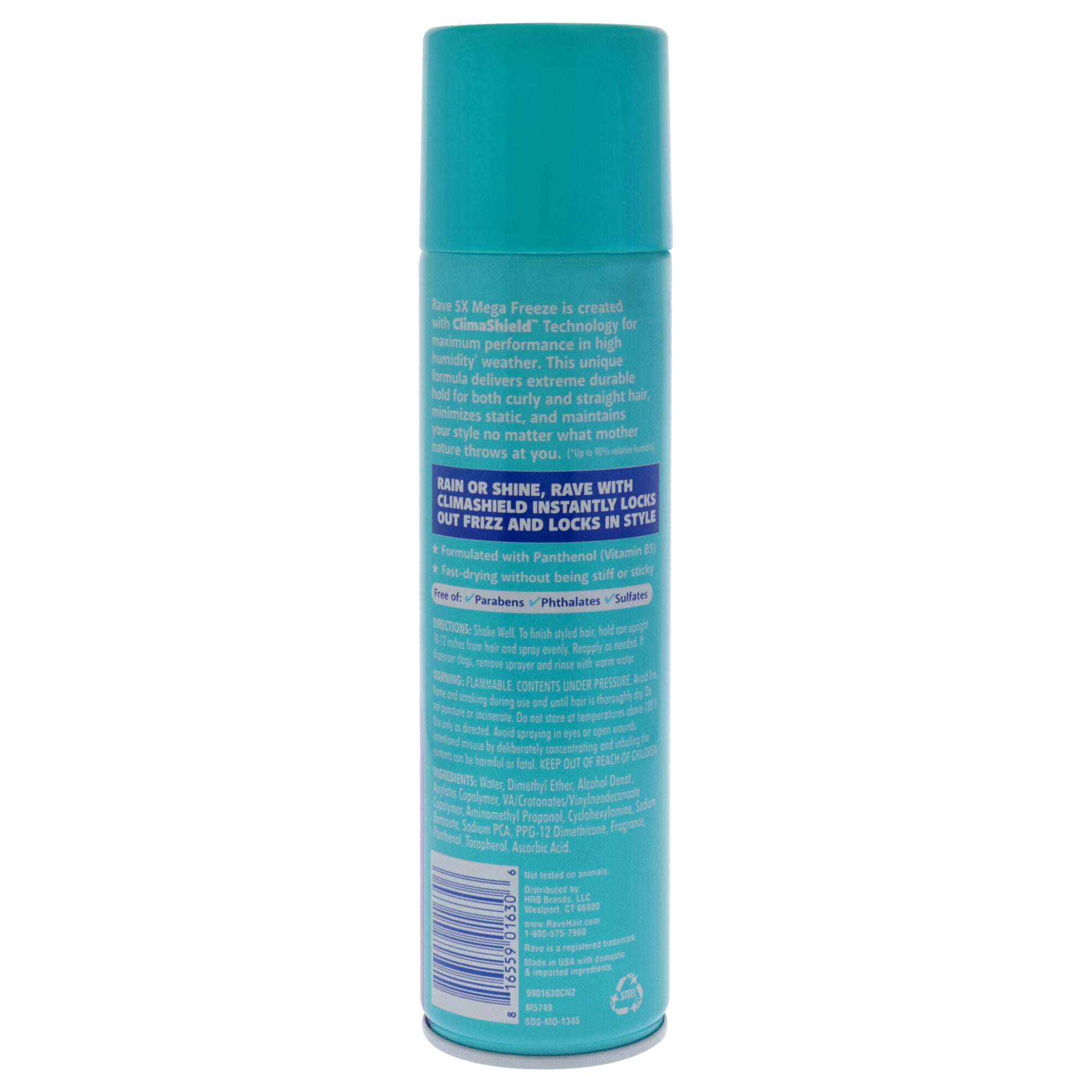 5X Mega Freeze Unscented Hairspray by Rave for Unisex - 11 oz Hair Spray, See Description, alternate image number 2