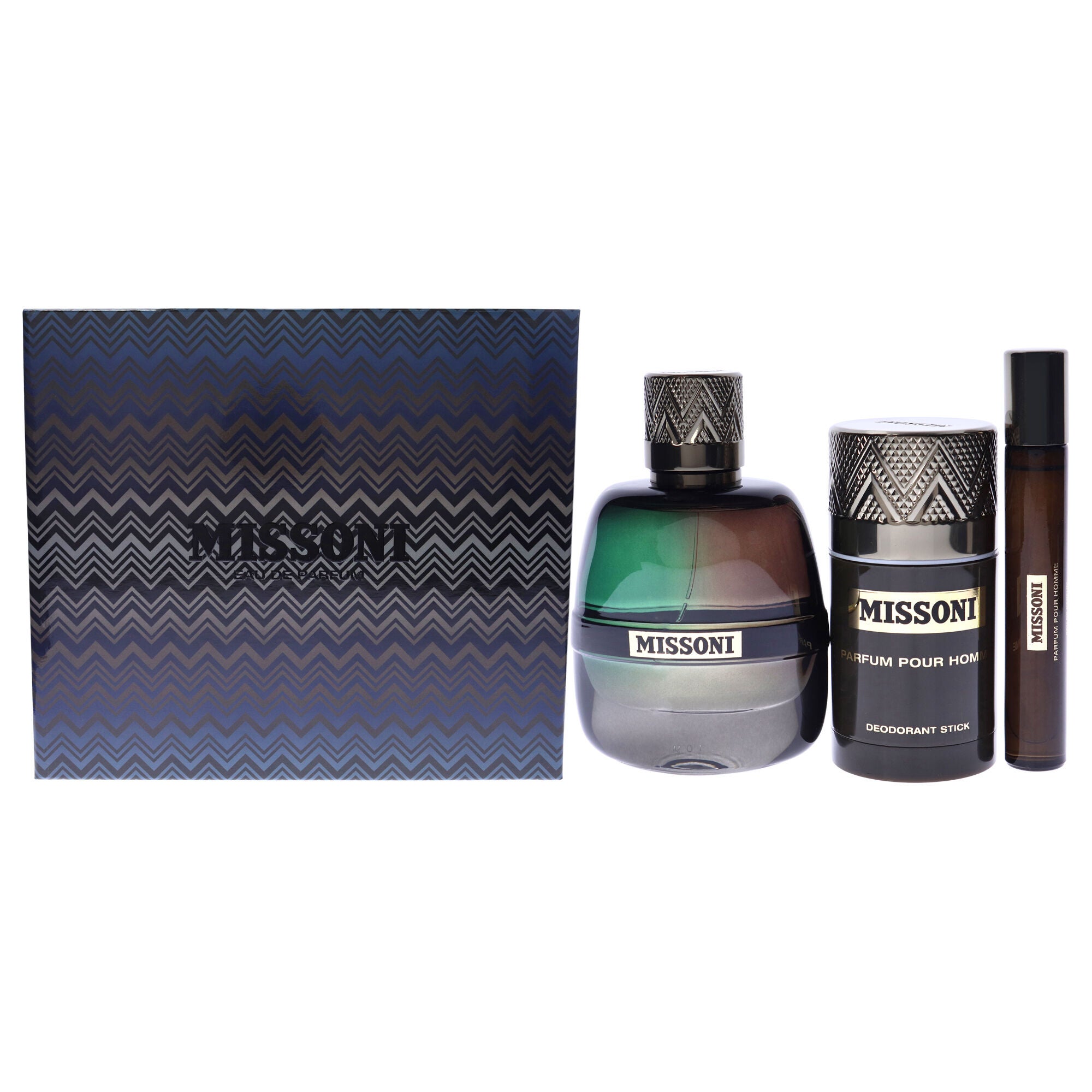 Missoni by Missoni for Men - 3 Pc Gift Set 3.4oz EDP Spray, 0.33oz EDP Spray, 2.5oz Deodorant Stick, See Description, hi-res image number 0