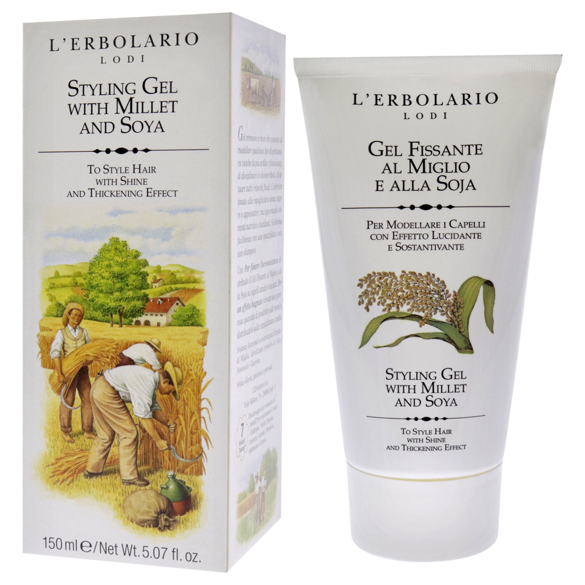 Styling Gel - Millet and Soya by LErbolario for Unisex - 5.07 oz Gel, , alternate image number 7
