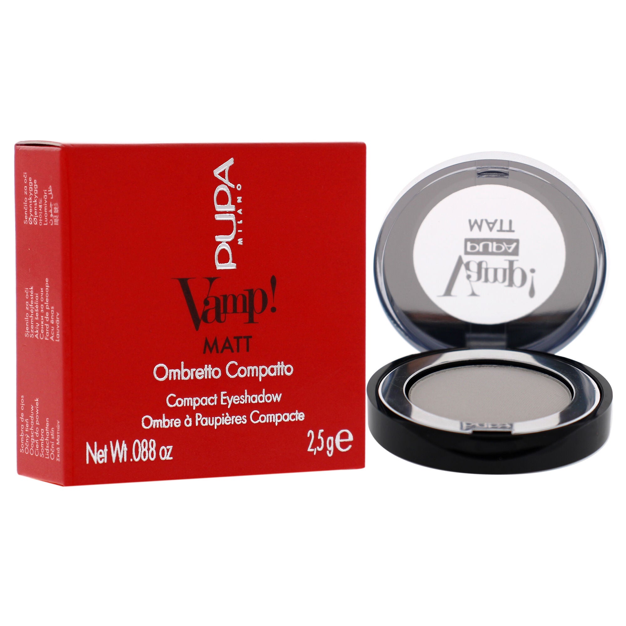 Vamp! Matt Compact Eyeshadow - 010 White Chalk by Pupa Milano for Women - 0.088 oz Eye Shadow, See Description, alternate image number 1