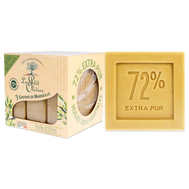 Olive oil Marseille Soaps by Le Petit Olivier for Unisex - 3 x 3.5 oz Soap, NA, alternate image number null