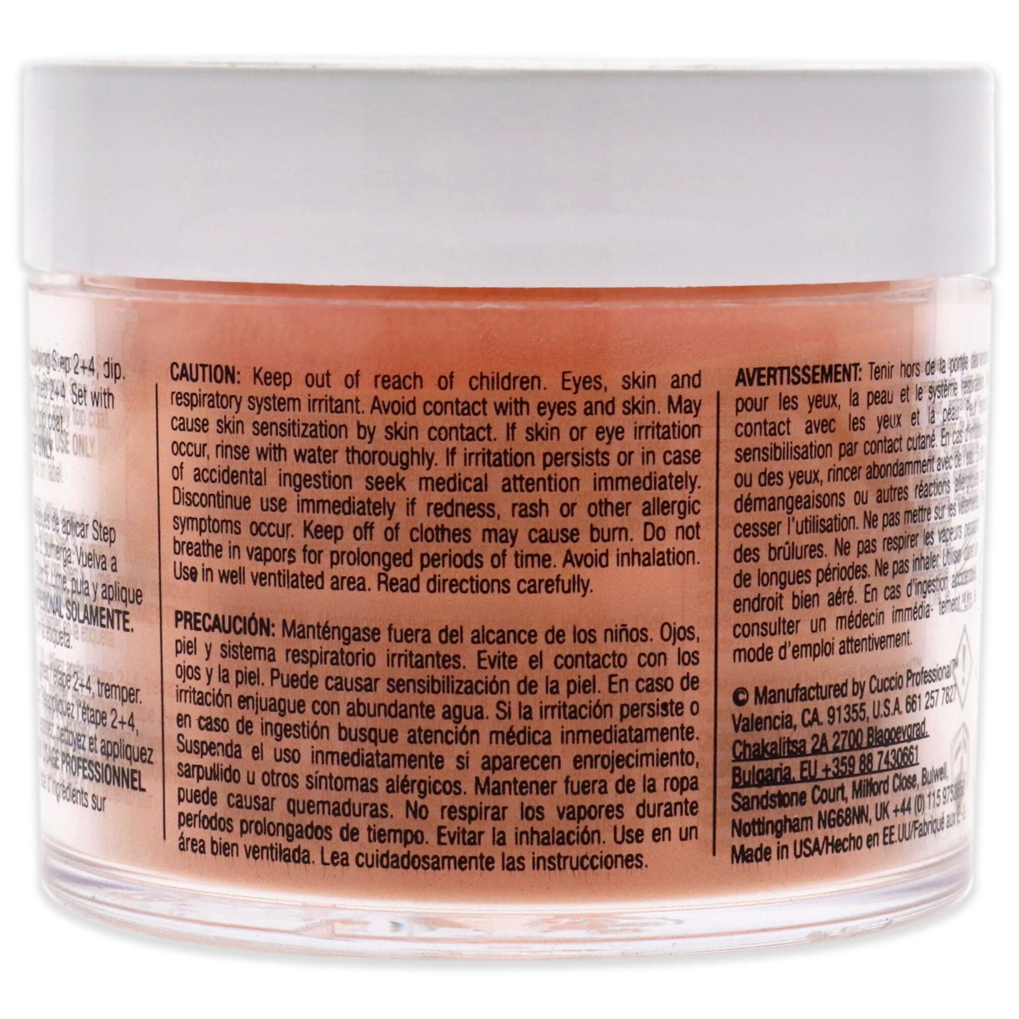 Pro Powder Polish Nail Colour Dip System - Be Fearless by Cuccio Pro for Women - 1.6 oz Nail Powder, Orange, alternate image number 2