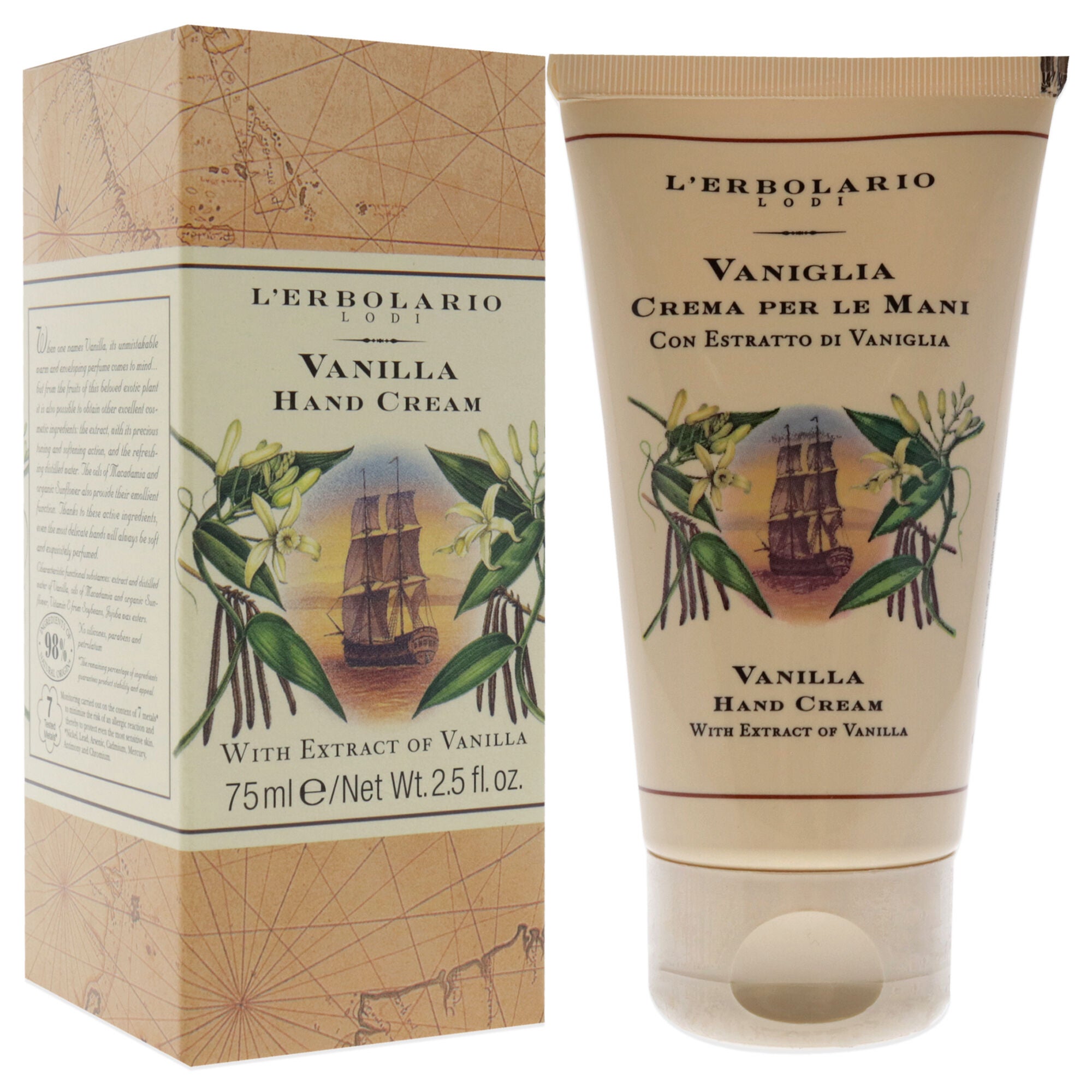 Vanilla Hand Cream by Lerbolario for Women - 2.5 oz Cream, See Description, alternate image number 1