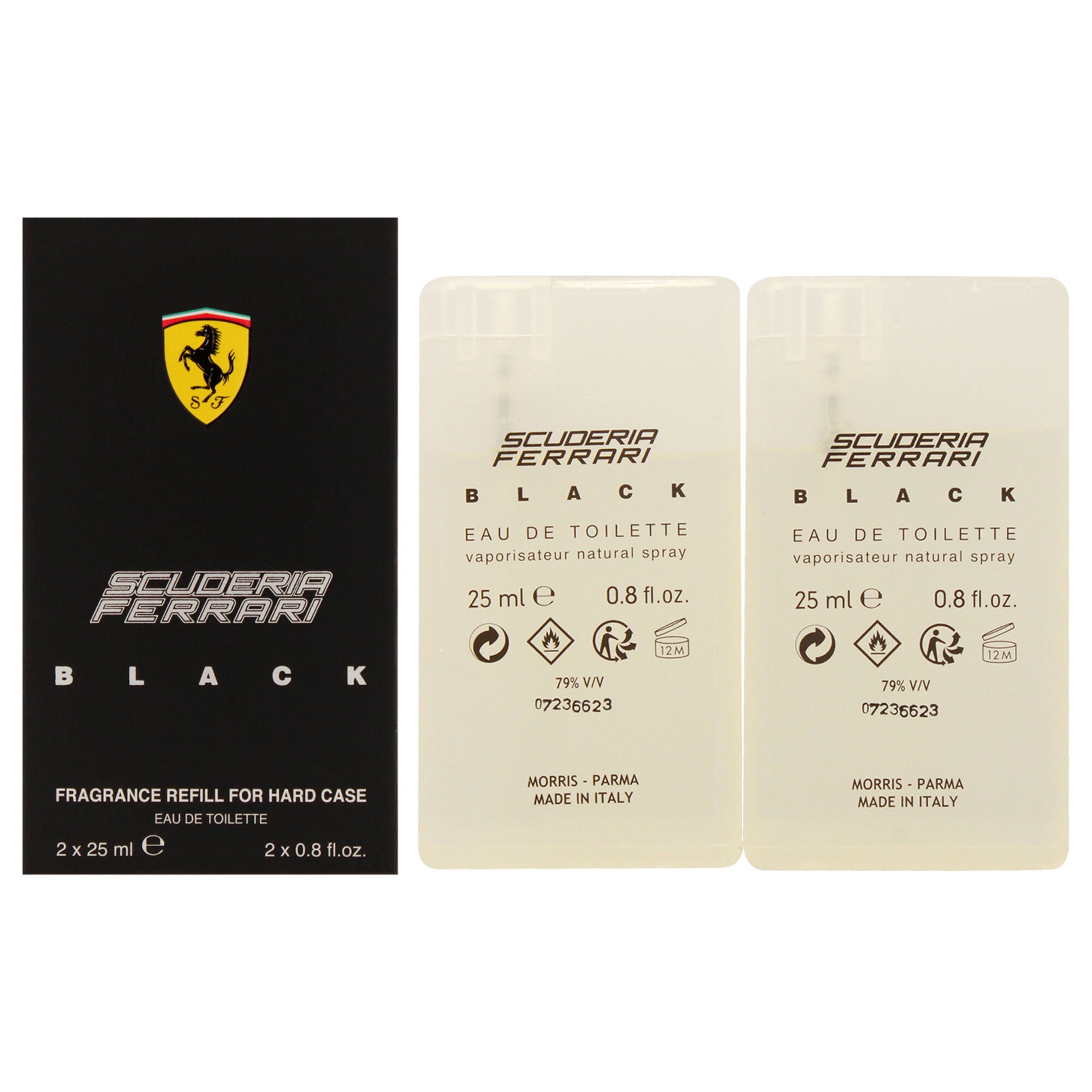 Ferrari Black Fragrance Refill For Hard Case by Ferrari for Men - 2 x 0.8 oz EDT Spray (Refill), See Description, hi-res image number 0