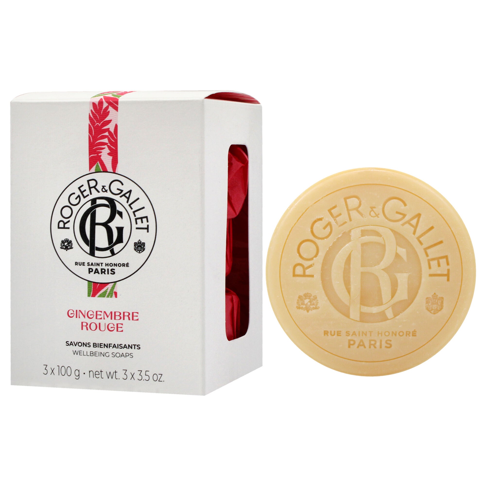 Wellbeing Soap Set - Red Ginger by Roger & Gallet for Unisex - 3 x 3.5 oz Soap, , alternate image number 7