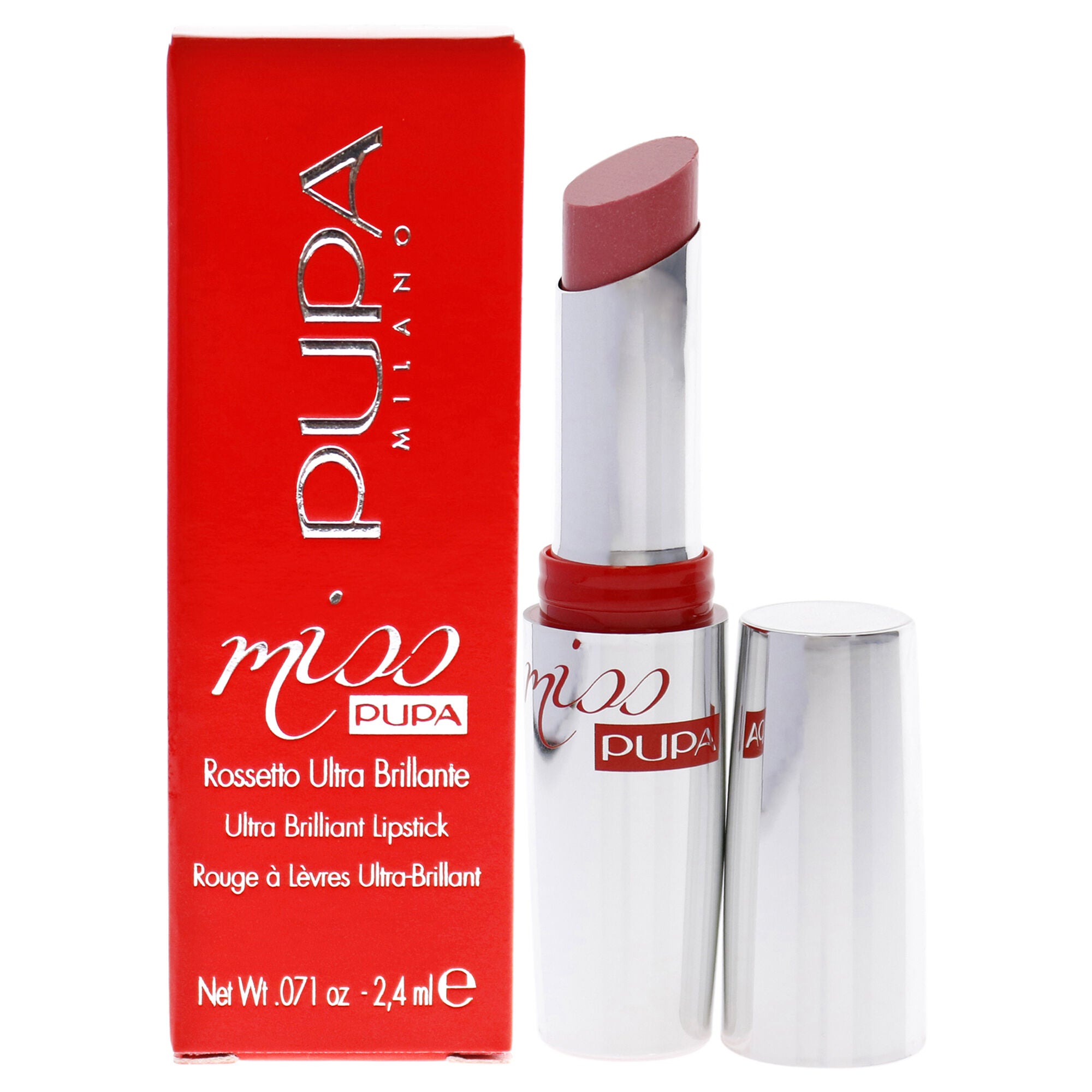 Miss Pupa Ultra Brilliant Lipstick - 101 Nude Rose by Pupa Milano for Women - 0.071 oz Lipstick, See Description, hi-res image number 0