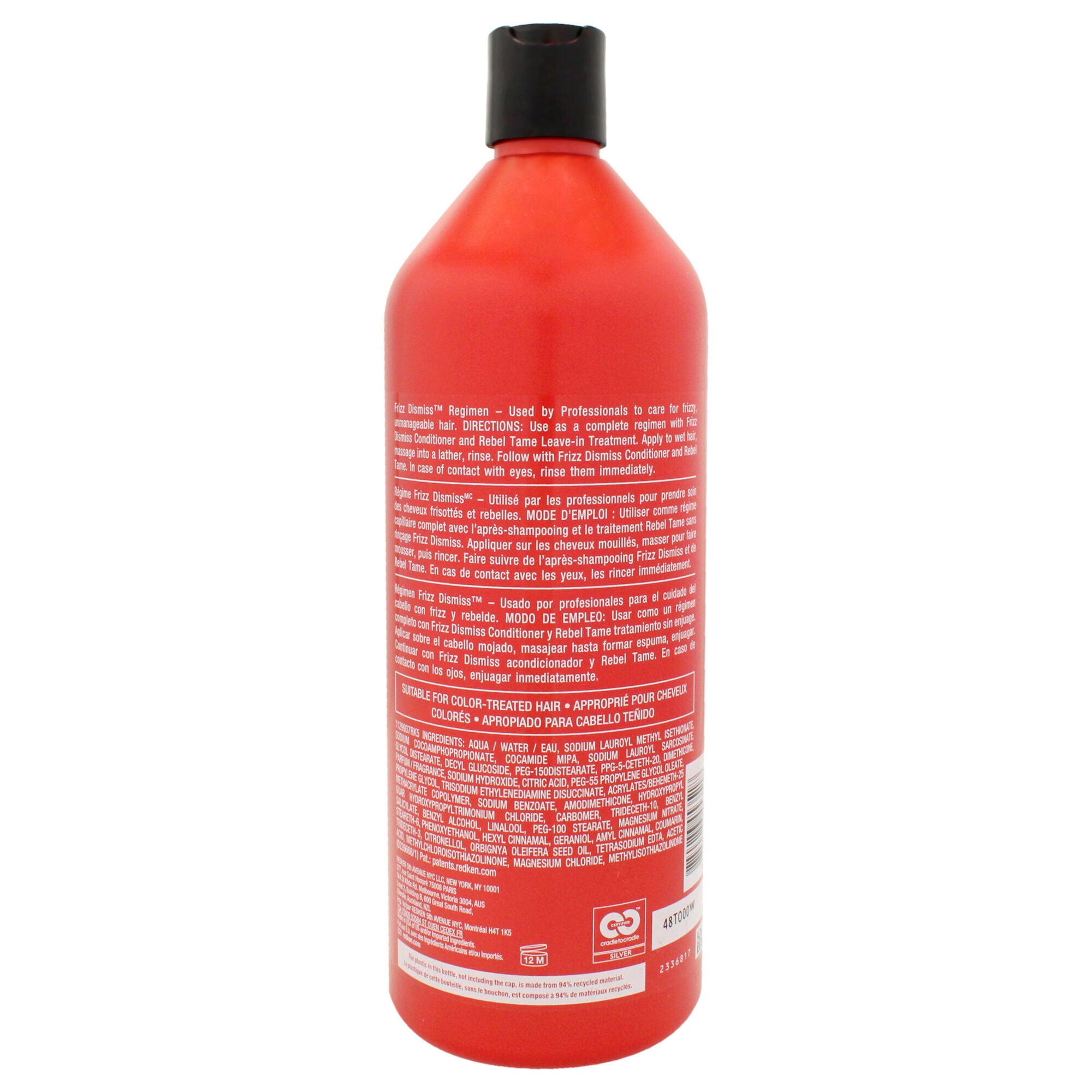 Frizz Dismiss Shampoo-NP by Redken for Unisex - 33.8 oz Shampoo, See Description, alternate image number 1