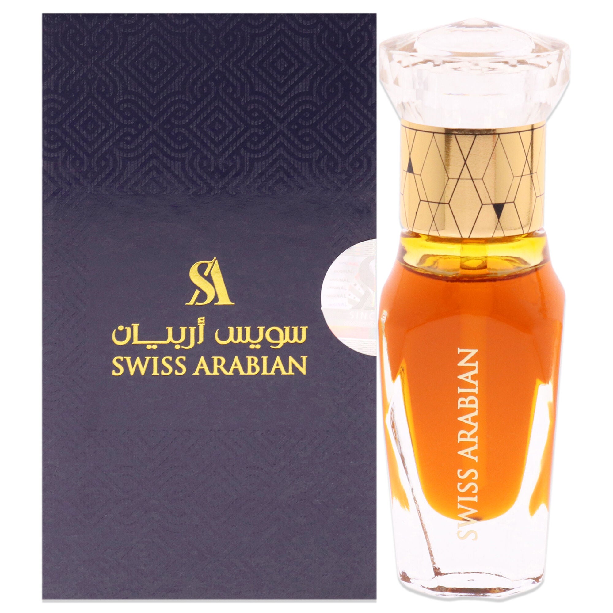 Amber Aura by Swiss Arabian for Unisex - 0.4 oz Parfum Oil Rollerball, See Description, hi-res image number 0