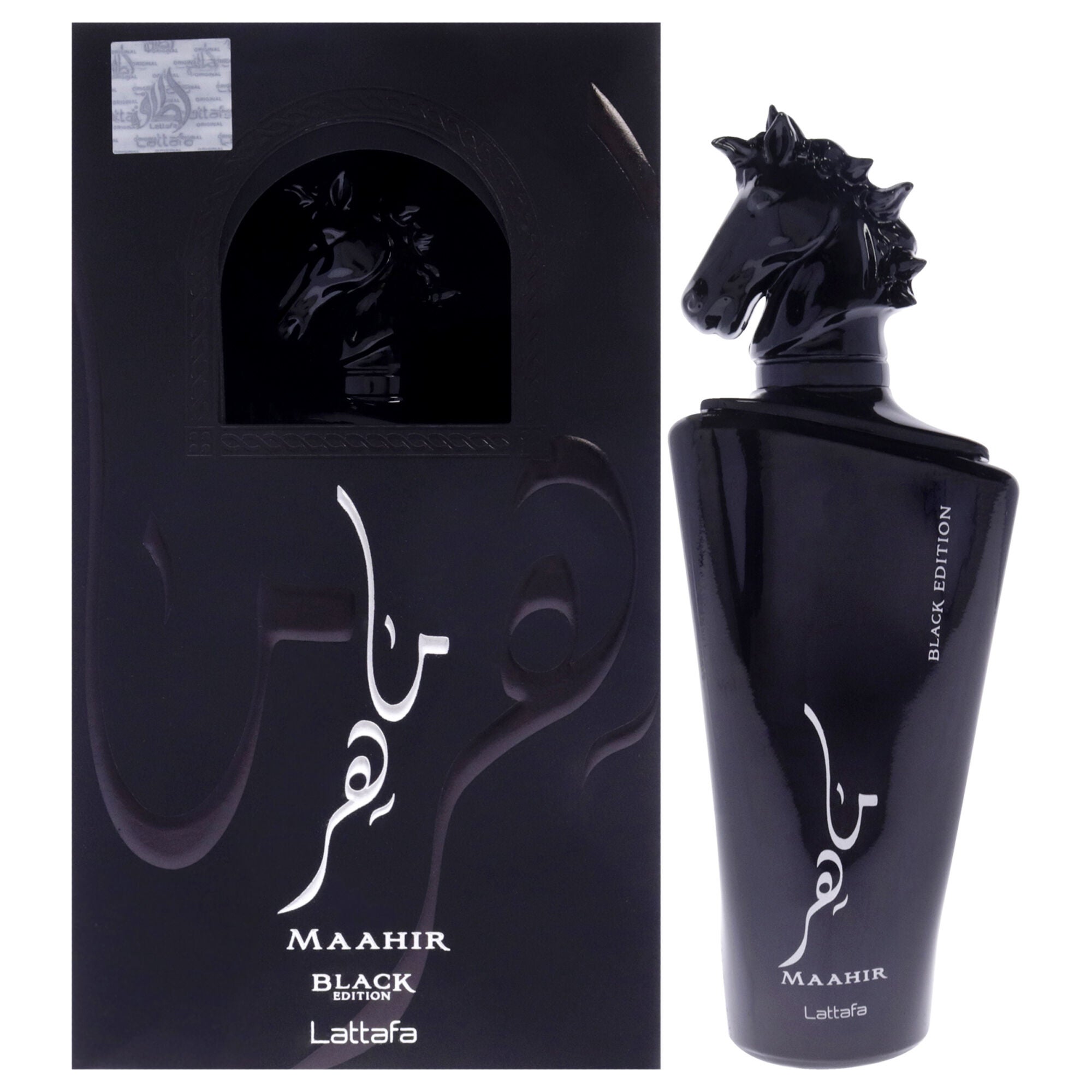 Maahir - Black Edition by Lattafa for Men - 3.4 oz EDP Spray, Clear, hi-res image number 0