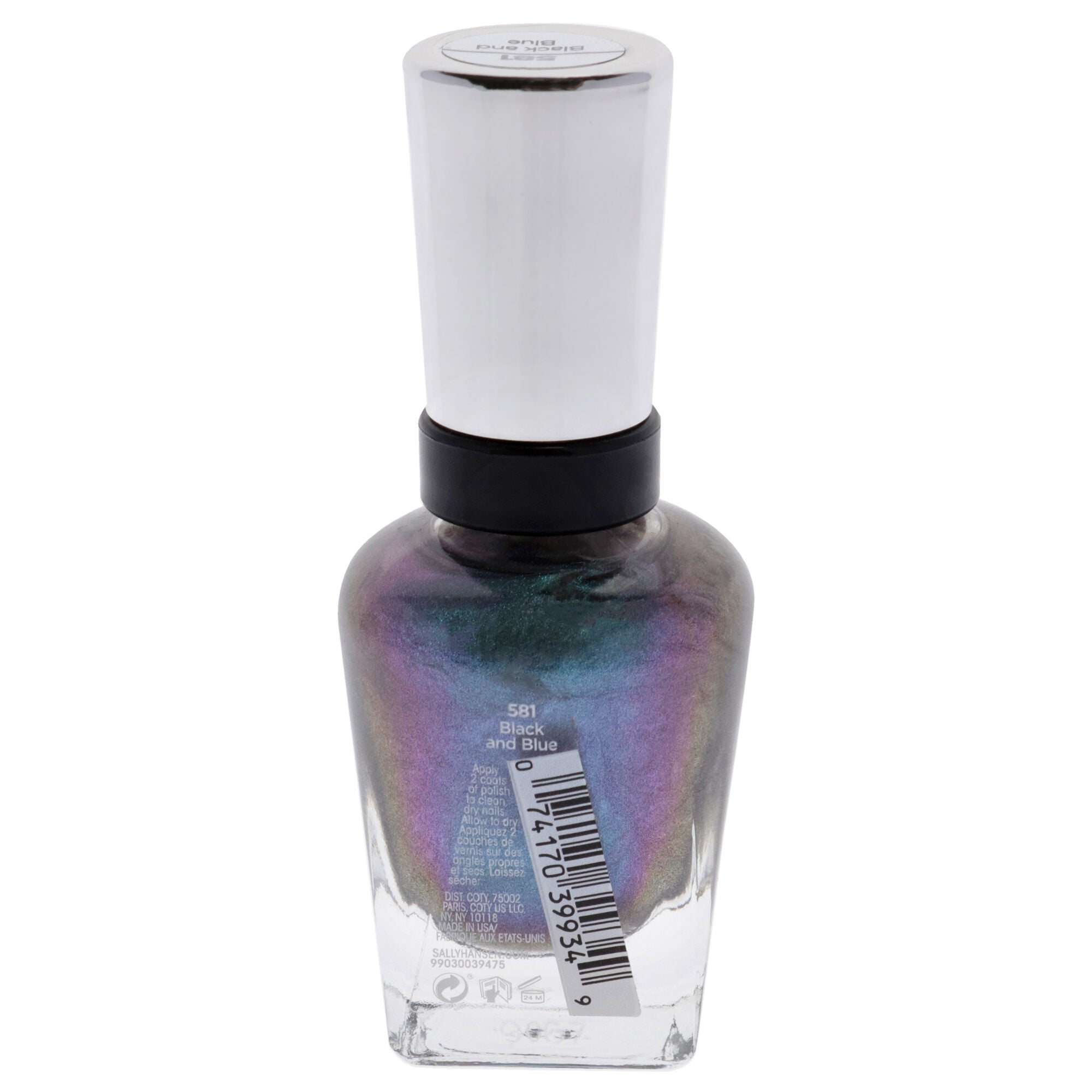 Complete Salon Manicure - 581 Black and Blue by Sally Hansen for Women - 0.5 oz Nail Polish, , alternate image number 4