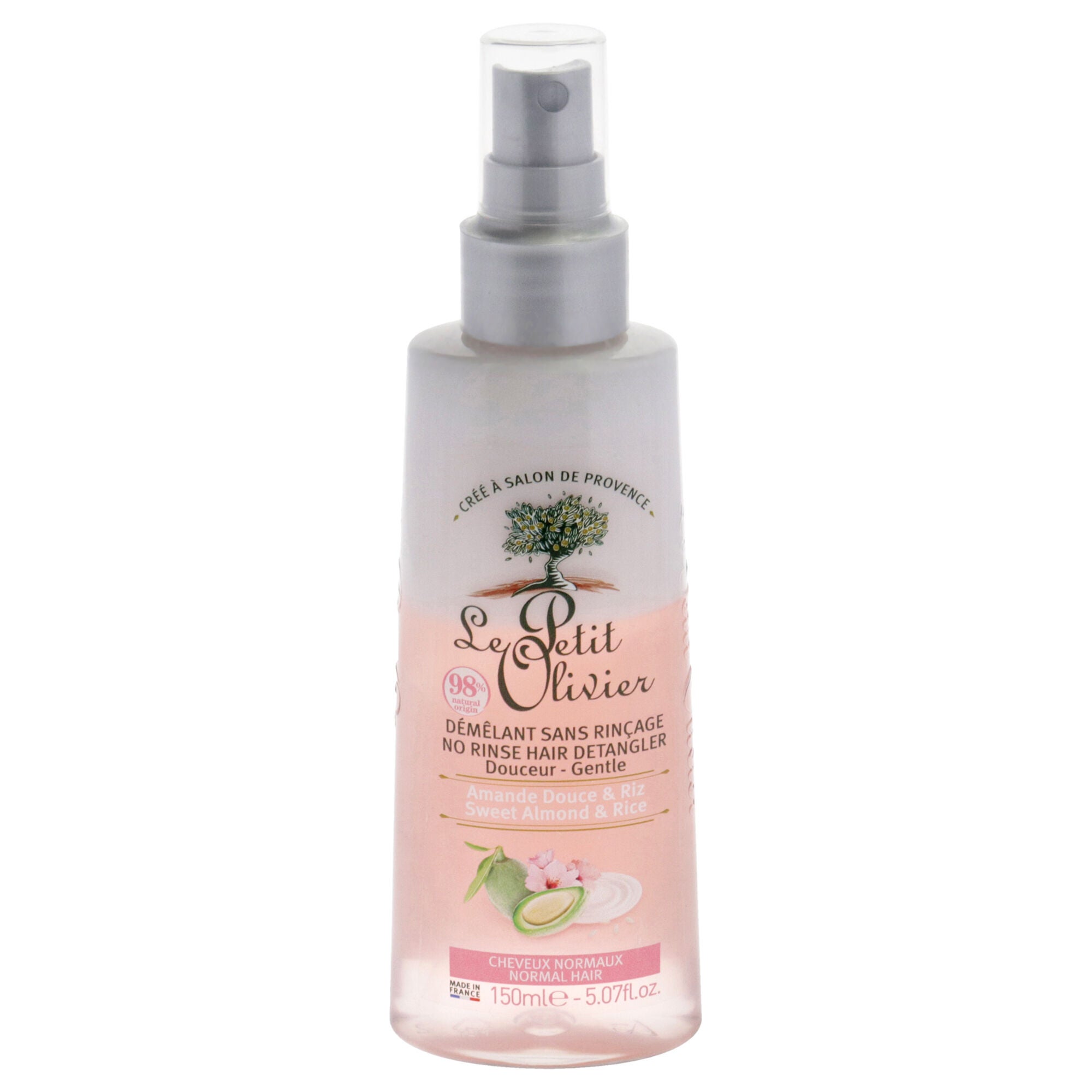 Gentle No Rinse Detangler - Sweet Almond and Rice by Le Petit Olivier for Women - 5.07 oz Detangler, See Description, hi-res image number 0