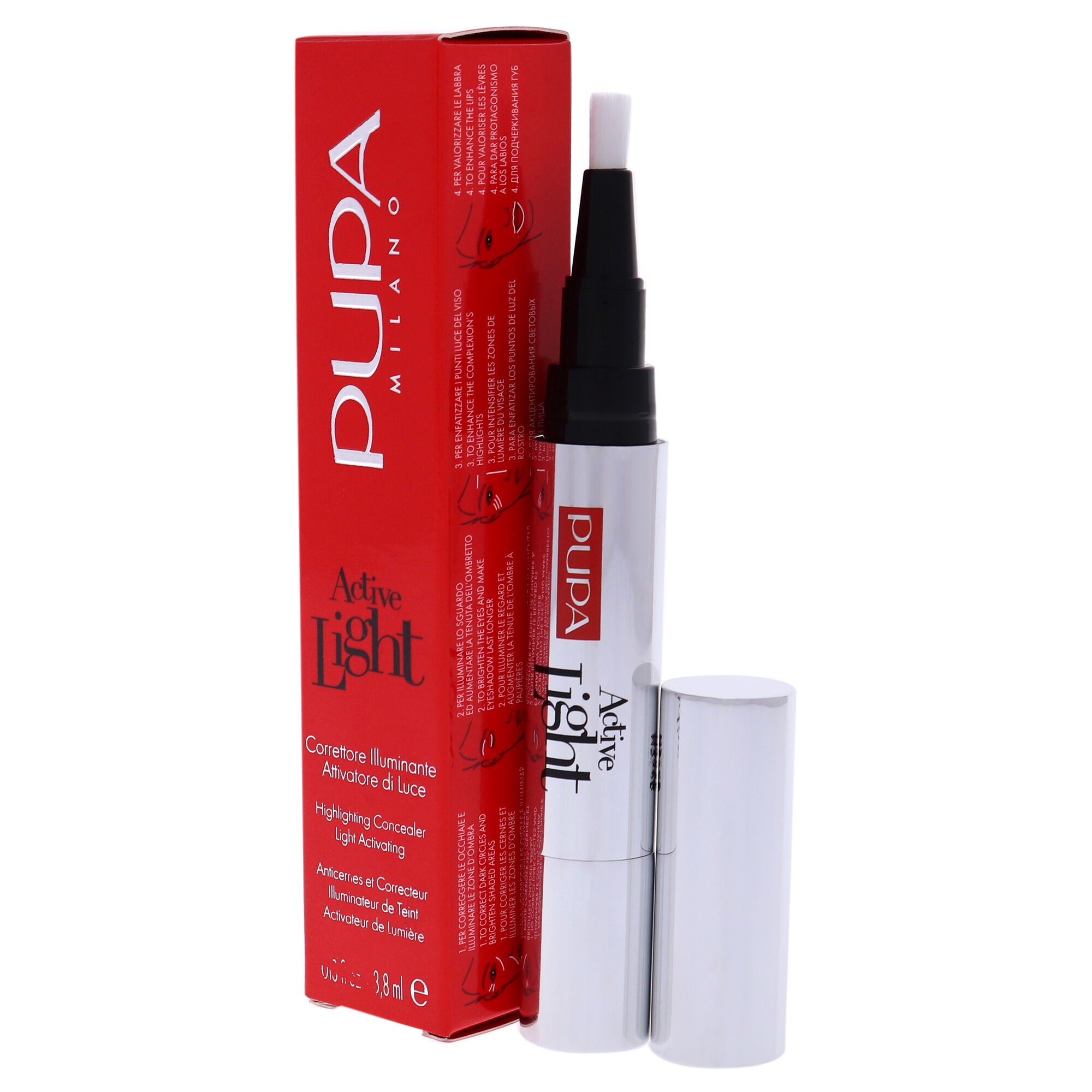 Active Light Highlighting Concealer - 002 Luminous Beige by Pupa Milano for Women - 0.33 oz Concealer, , alternate image number 7