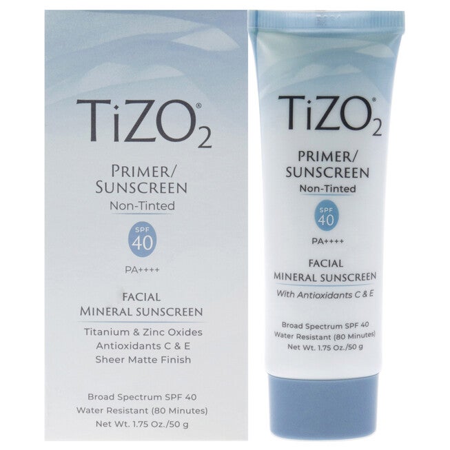 Tizo2 Facial Primer Non-tinted SPF 40 by Tizo for Unisex - 1.75 oz Sunscreen, NA, hi-res image number null