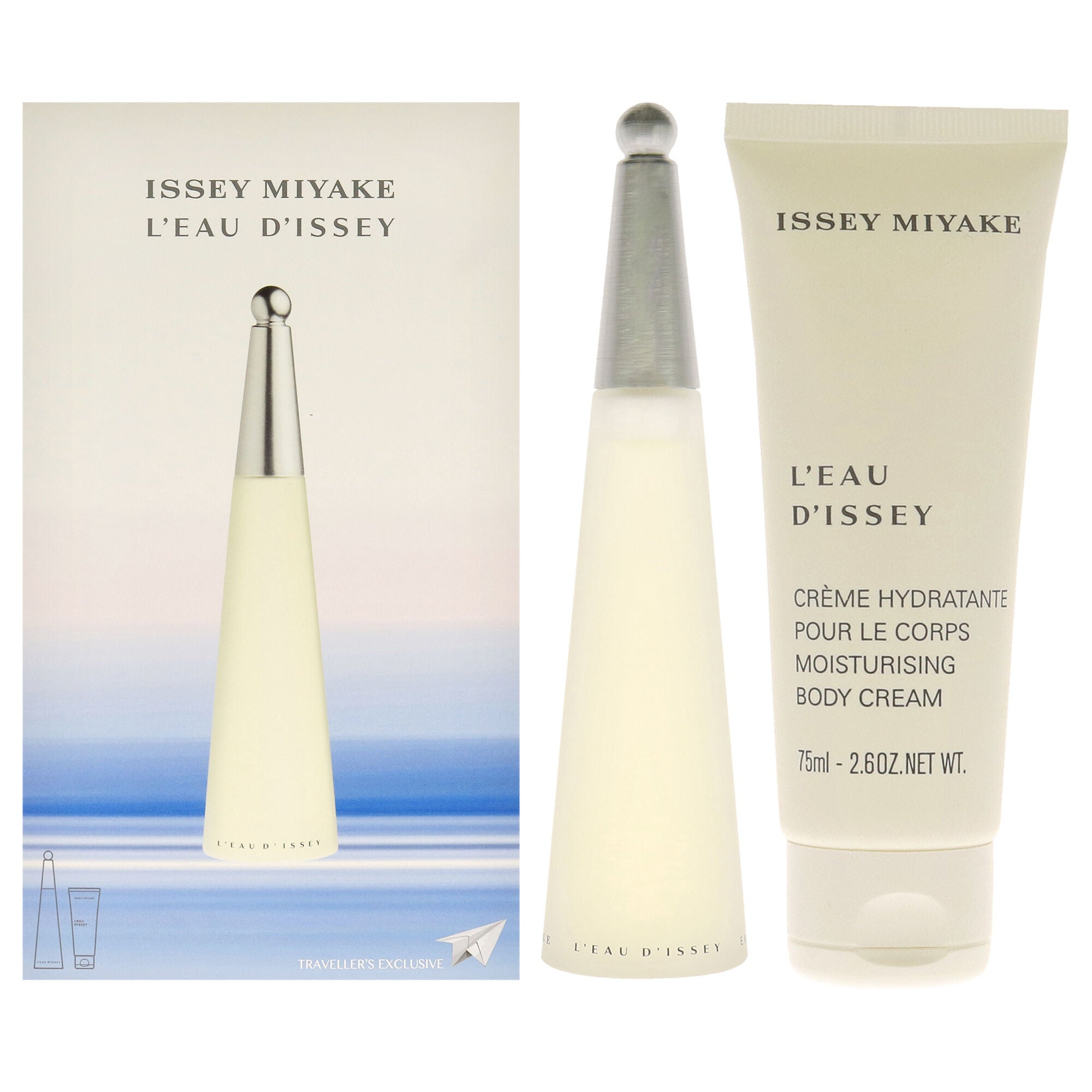Leau Dissey by Issey Miyake for Women - 2 Pc Gift Set 3.3oz EDT Spray, 2.6oz Moisturizing Body Cream, See Description, hi-res image number 0