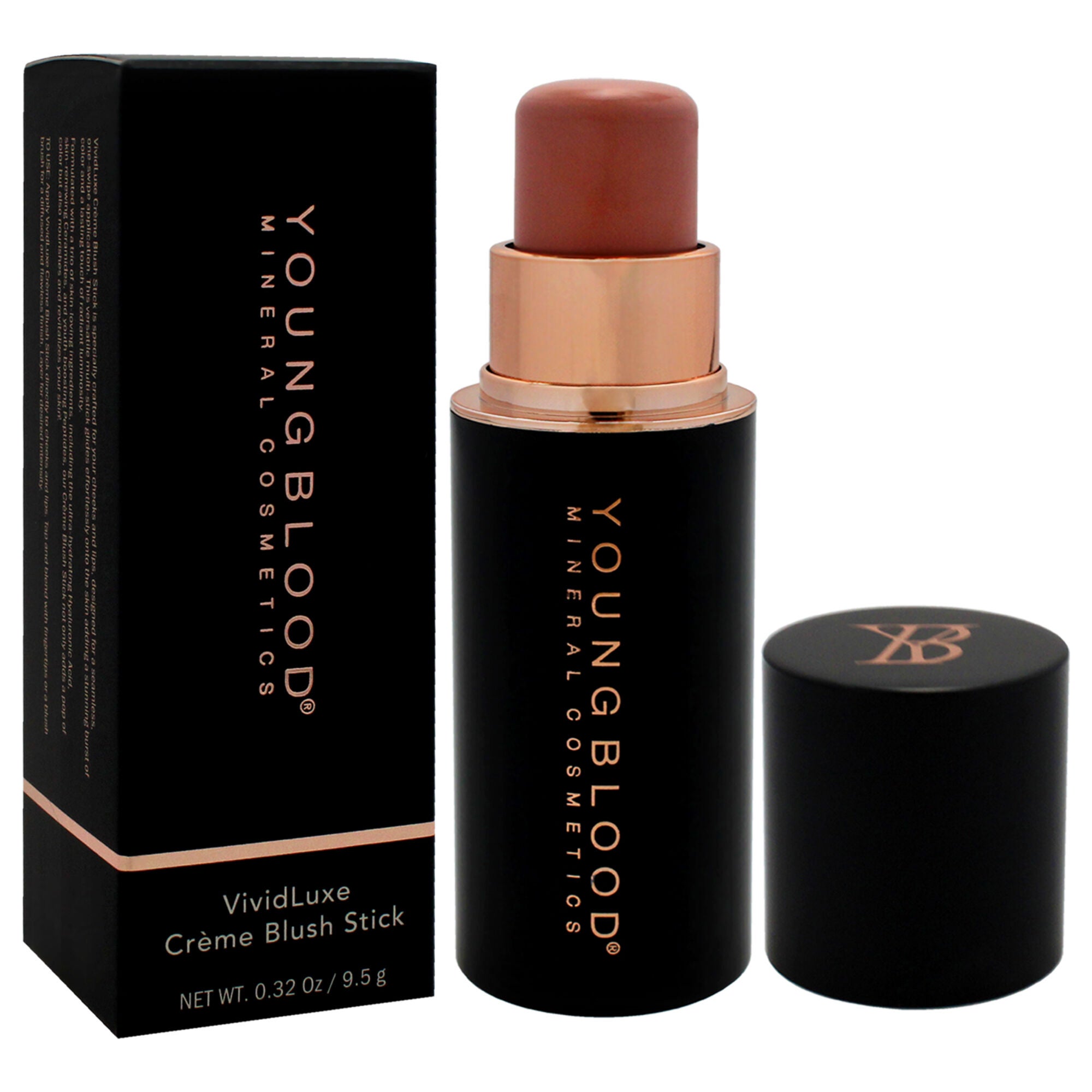 VividLuxe Creme Blush Stick - Creme Brulee by Youngblood for Women - 0.32 oz Blush, See Description, alternate image number 2