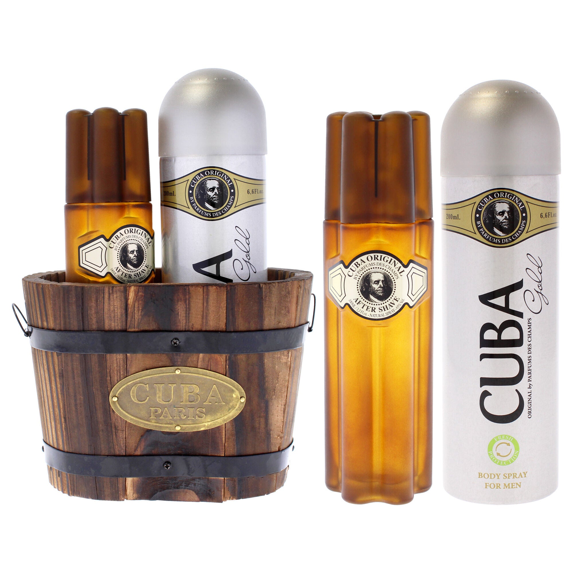 Cuba Gold by Cuba for Men - 2 Pc Gift Set 3.3oz After Shave, 6.7oz Body Spray, See Description, hi-res image number 0