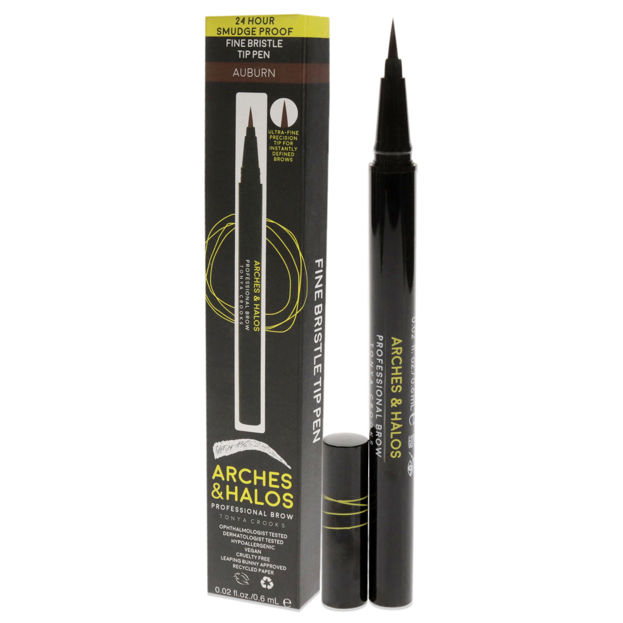 Fine Bristle Tip Pen - Auburn by Arches and Halos for Women - 0.02 oz Eyebrow Pen, , alternate image number 7