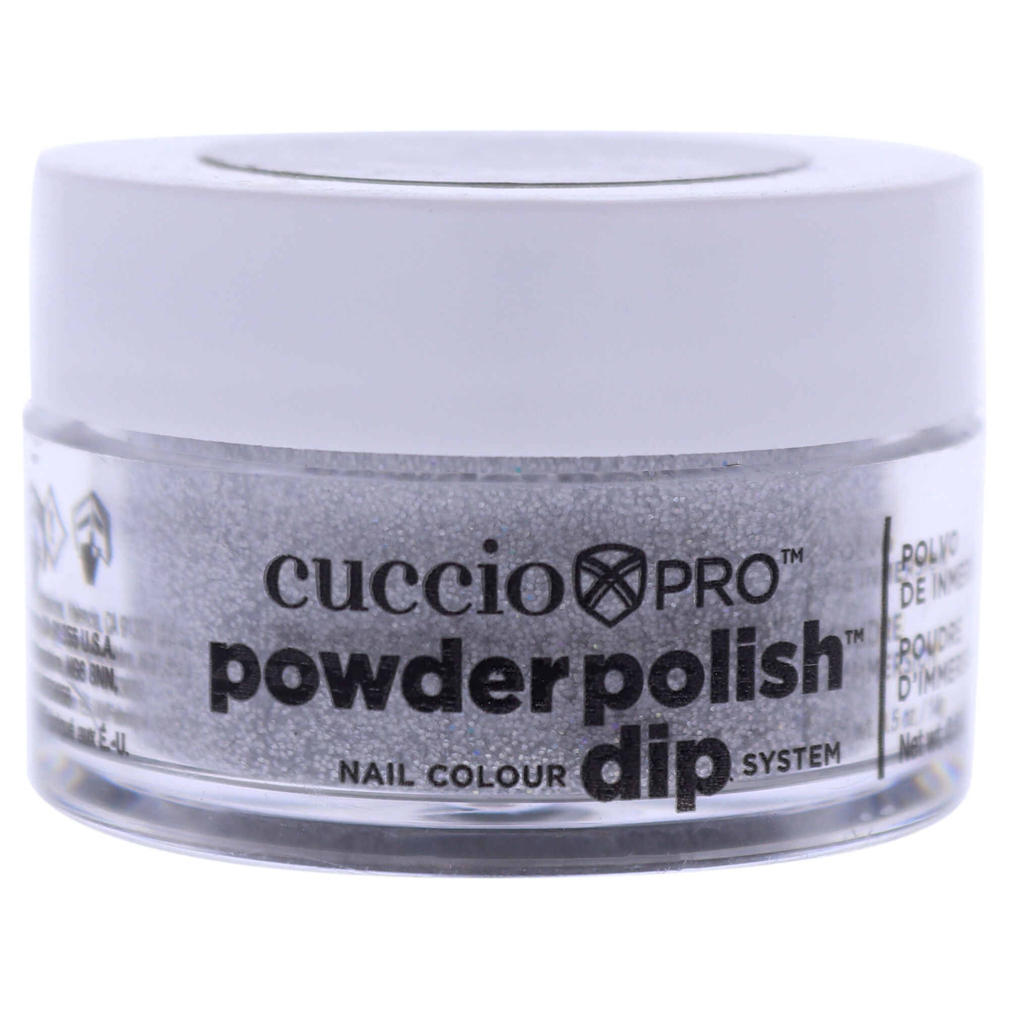 Pro Powder Polish Nail Colour Dip System - Silver with Rainbow Mica by Cuccio Colour for Women - 0.5 oz Nail Powder, See Description, hi-res image number 0