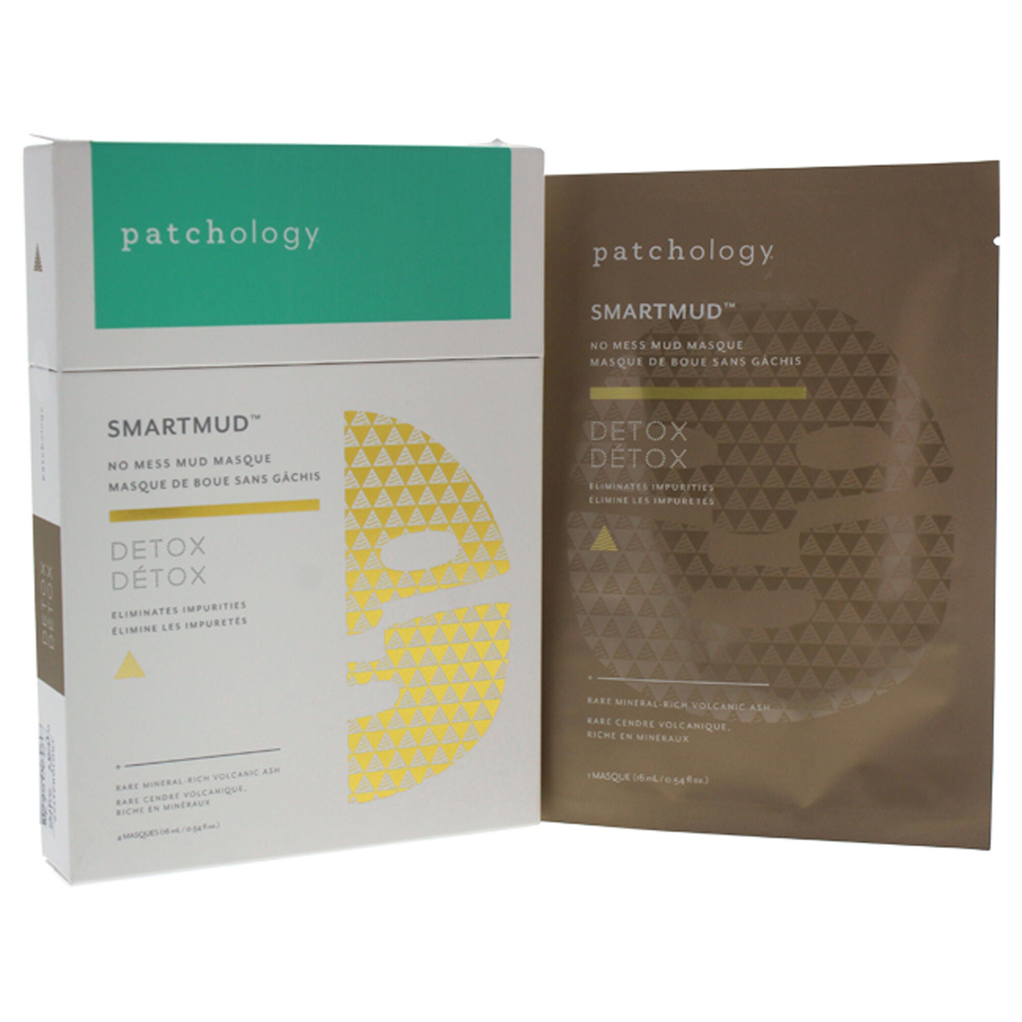 Smartmud No Mess Mud Masque - Detox by Patchology for Unisex - 4 x 0.54 oz Mask, See Description, hi-res image number 0