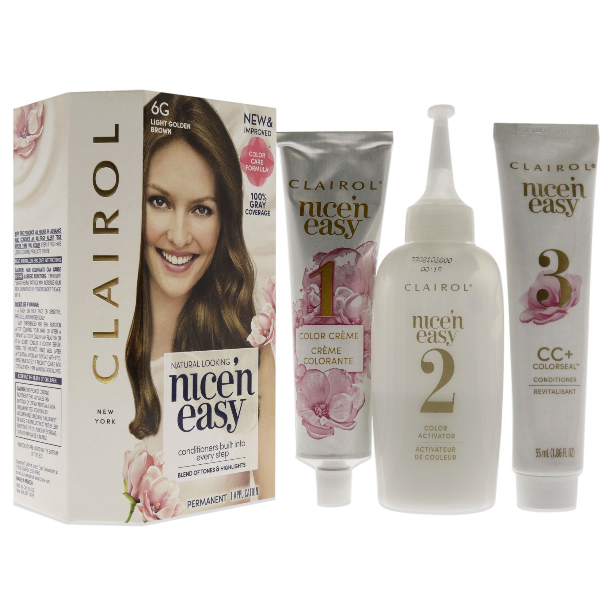 Nicen Easy Color Blend - 6G Light Golden Brown by Clairol for Women - 1 Application Hair Color, See Description, alternate image number 1