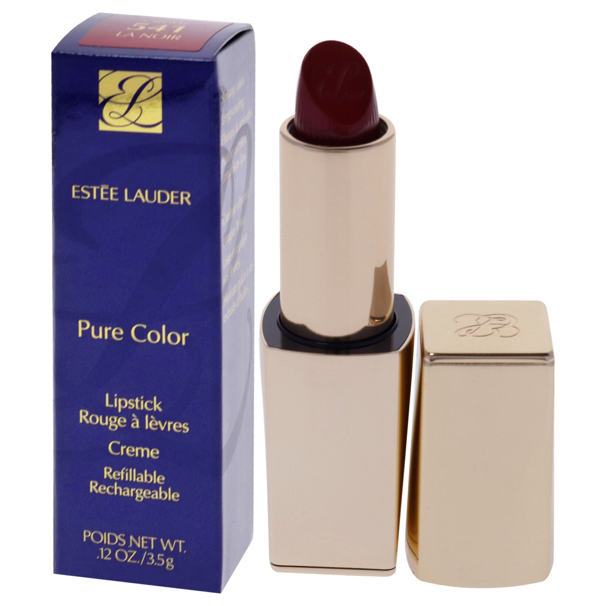 Pure Color Creme Lipstick - 541 La Noir by Estee Lauder for Women - 0.12 oz Lipstick (Refillable), , alternate image number 7