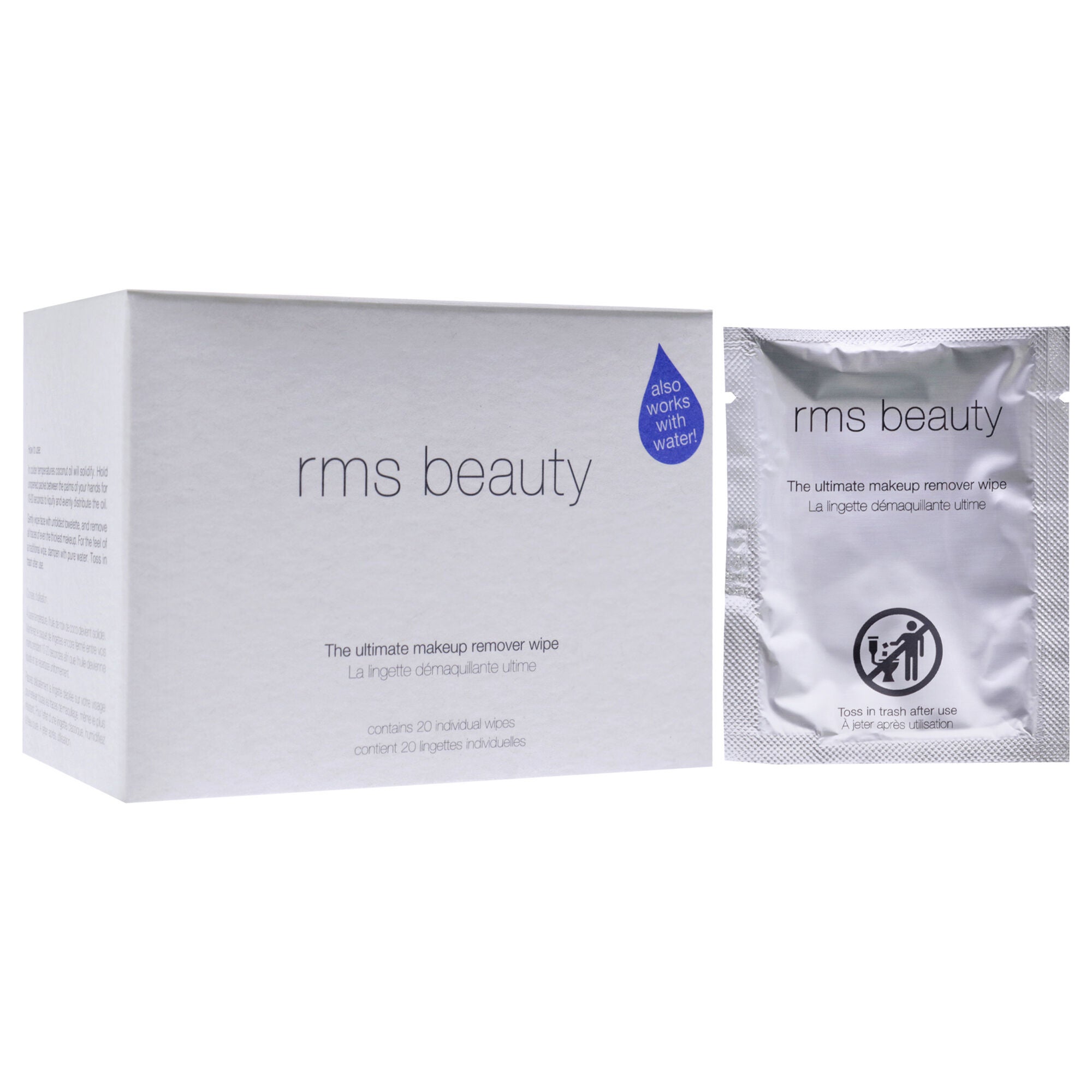 The Ultimate Makeup Remover by RMS Beauty for Women - 20 Count Wipes, See Description, alternate image number 2