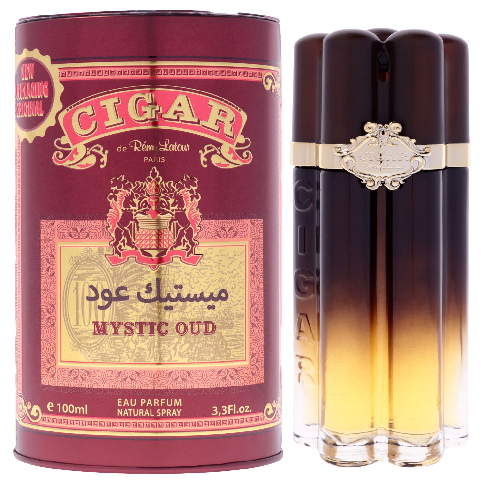 Cigar Mystic Oud by Remy Latour for Men - 3.3 oz EDP Spray, Clear, hi-res image number 0