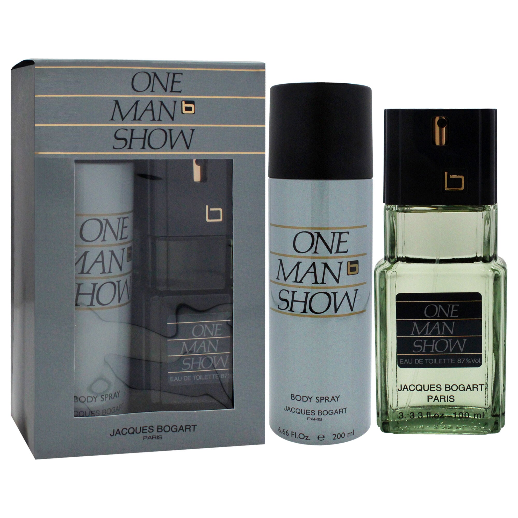 One Man Show by Jacques Bogart for Men - 2 Pc Gift Set 3.3oz EDT Spray, 6.6oz Body Spray, See Description, alternate image number 2