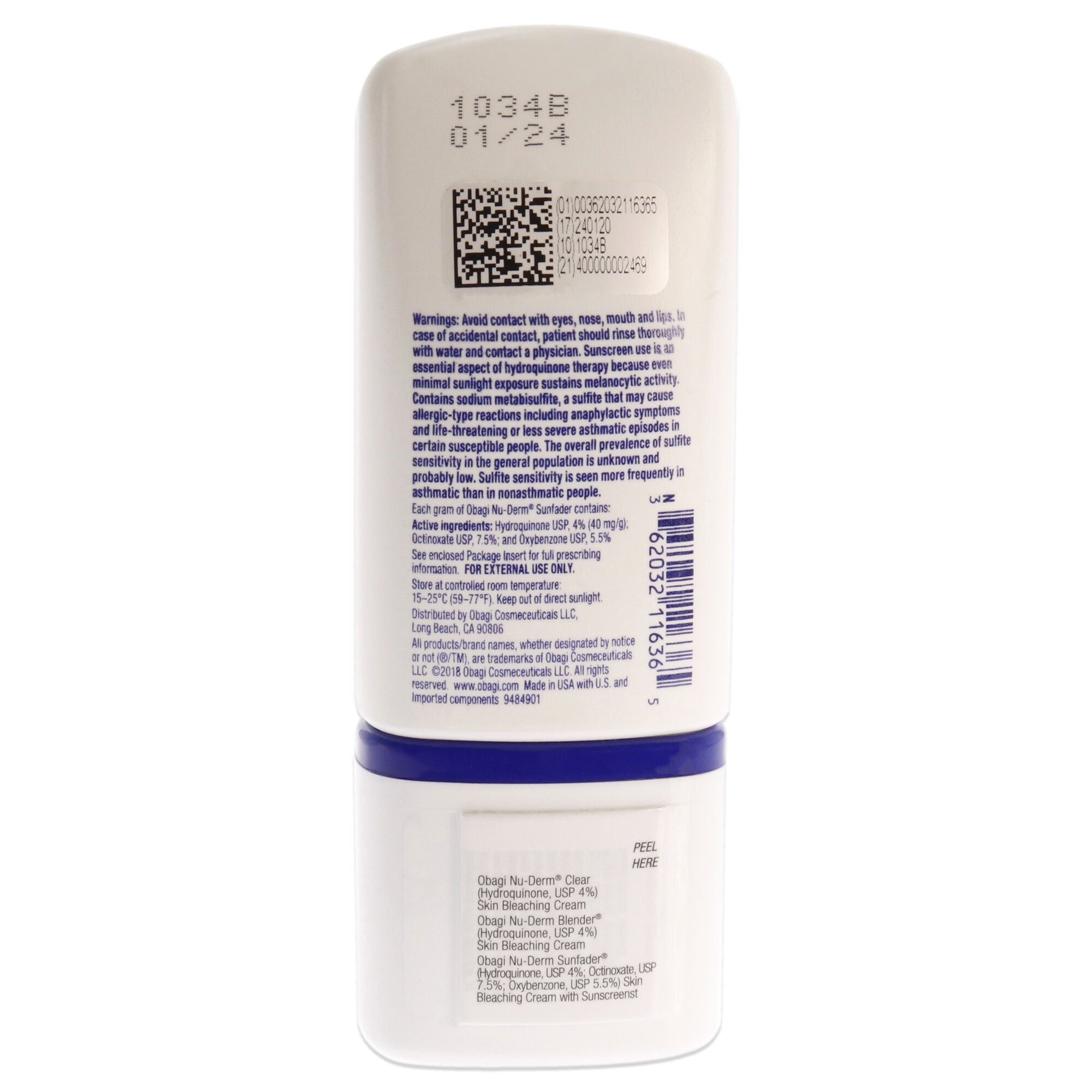 Obagi Nu-Derm 6 AM Sunfader Skin Lightener with Sunscreen SPF 15 by Obagi for Women - 2 oz Cream, See Description, alternate image number 2