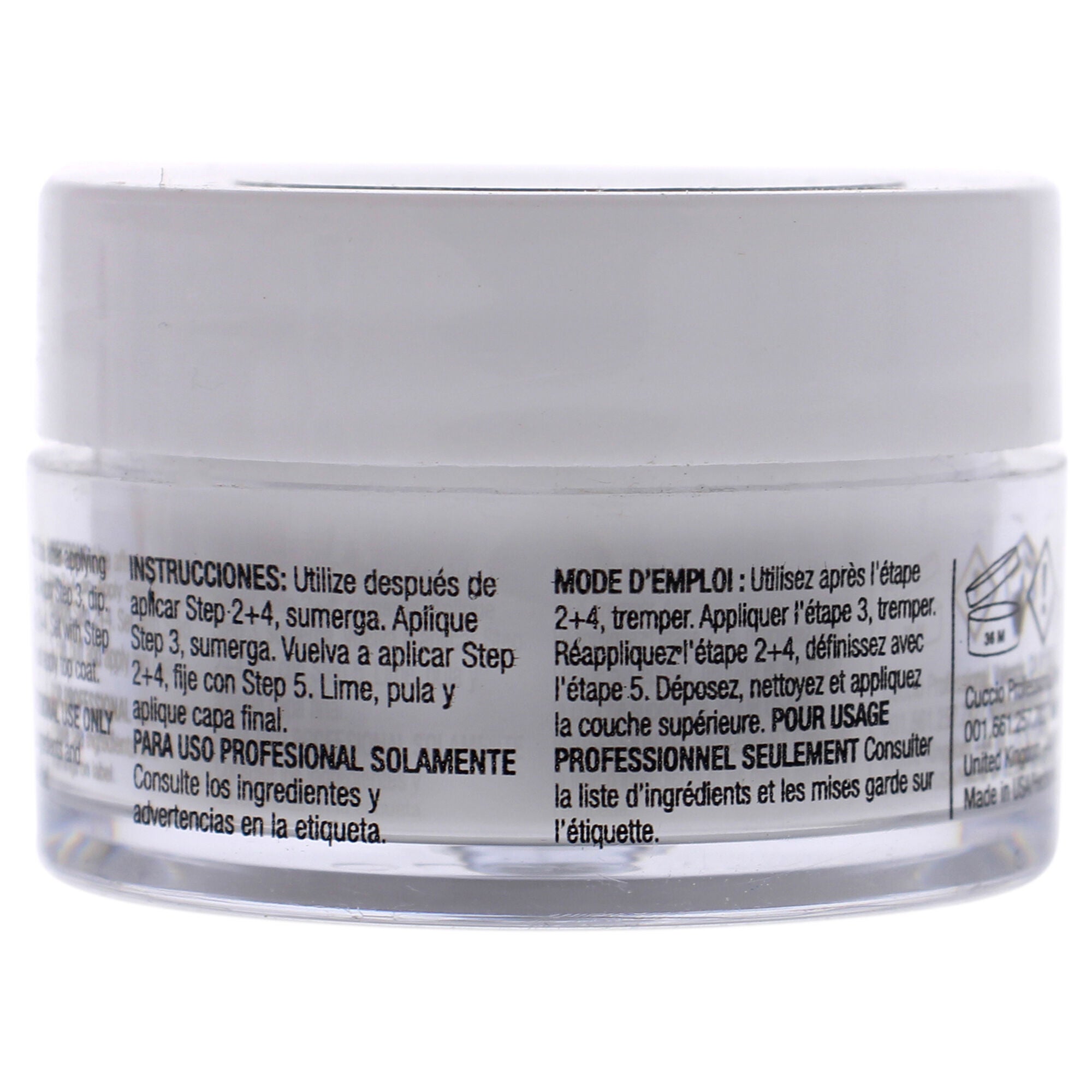 Pro Powder Polish Nail Colour Dip System - White by Cuccio Colour for Women - 0.5 oz Nail Powder, See Description, alternate image number 1