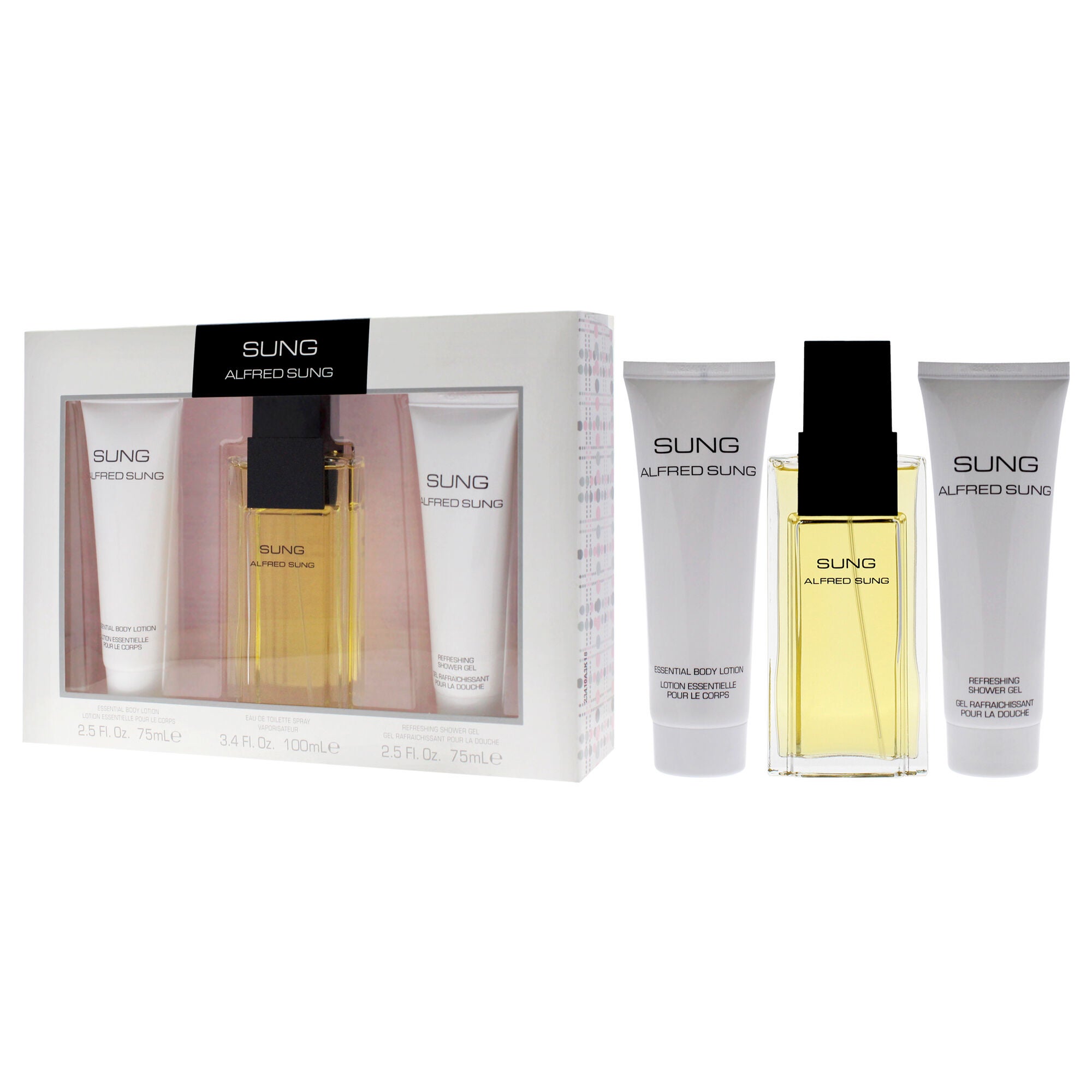 Sung by Alfred Sung for Women - 3 Pc Gift Set 3.4oz EDT Spray, 2.5oz Essential Body Lotion, 2.5oz Refreshing Shower Gel, See Description, alternate image number 3