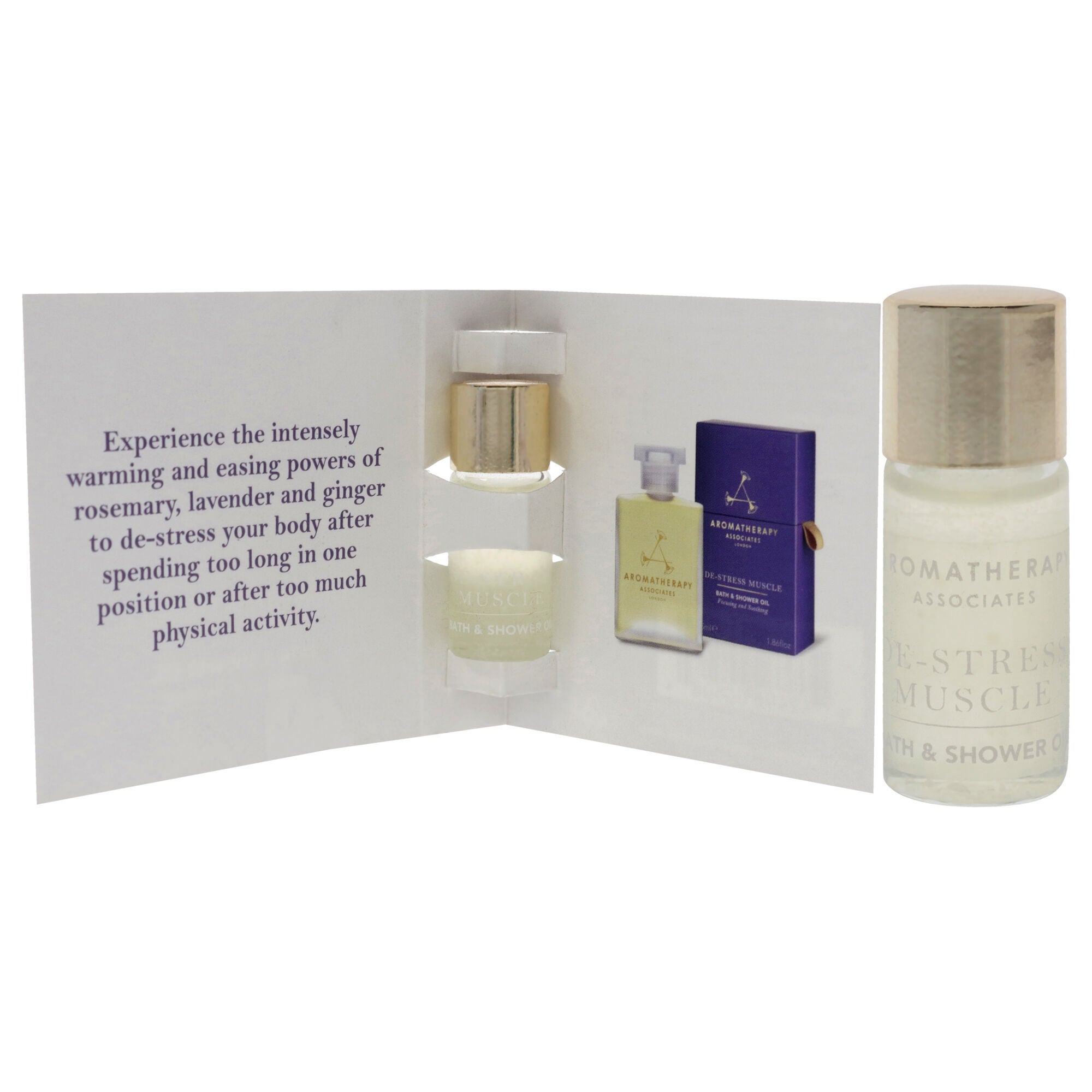 De-Stress Muscle Bath and Shower Oil by Aromatherapy Associates for Unisex - 0.1 oz Shower Oil, See Description, alternate image number 1