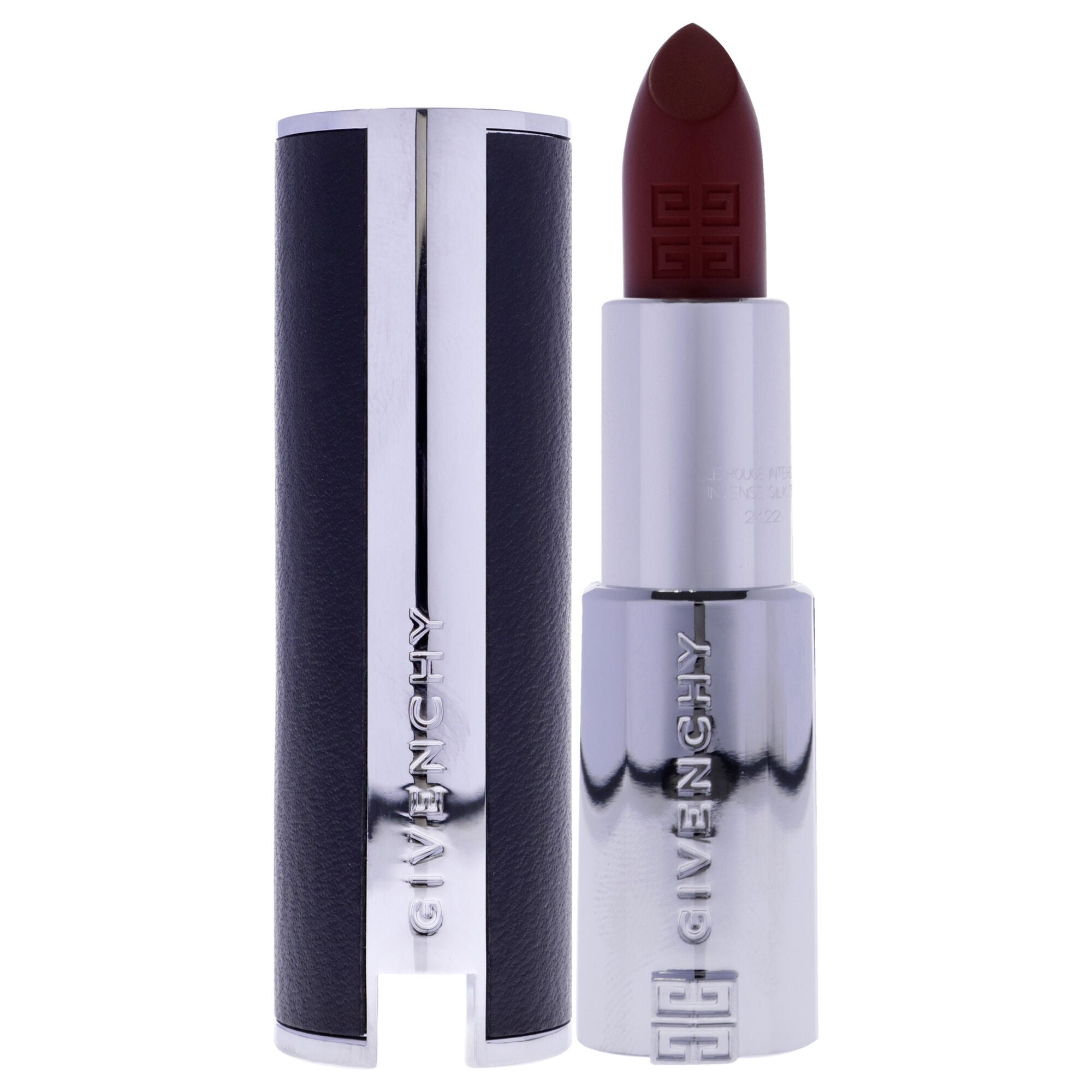 Le Rouge Interdit Intense Silk Lipstick - 37 Rouge Graine by Givenchy for Women - 0.12 oz Lipstick (Refillable), Black, alternate image number 4