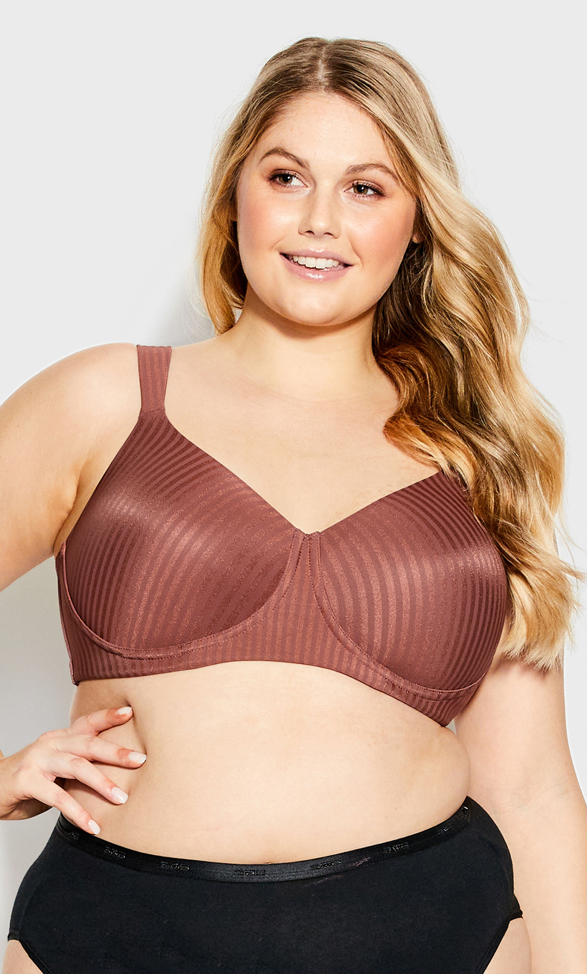 Wire Free T-Shirt Bra - brown, Brown, hi-res image number 0