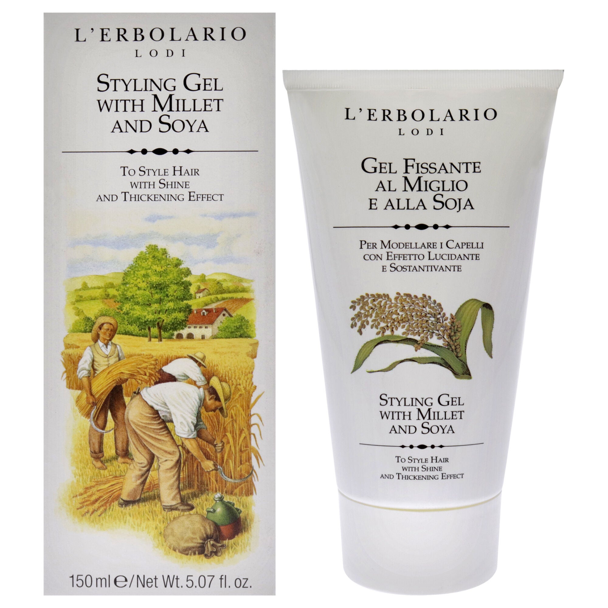 Styling Gel - Millet and Soya by LErbolario for Unisex - 5.07 oz Gel, See Description, hi-res image number 0