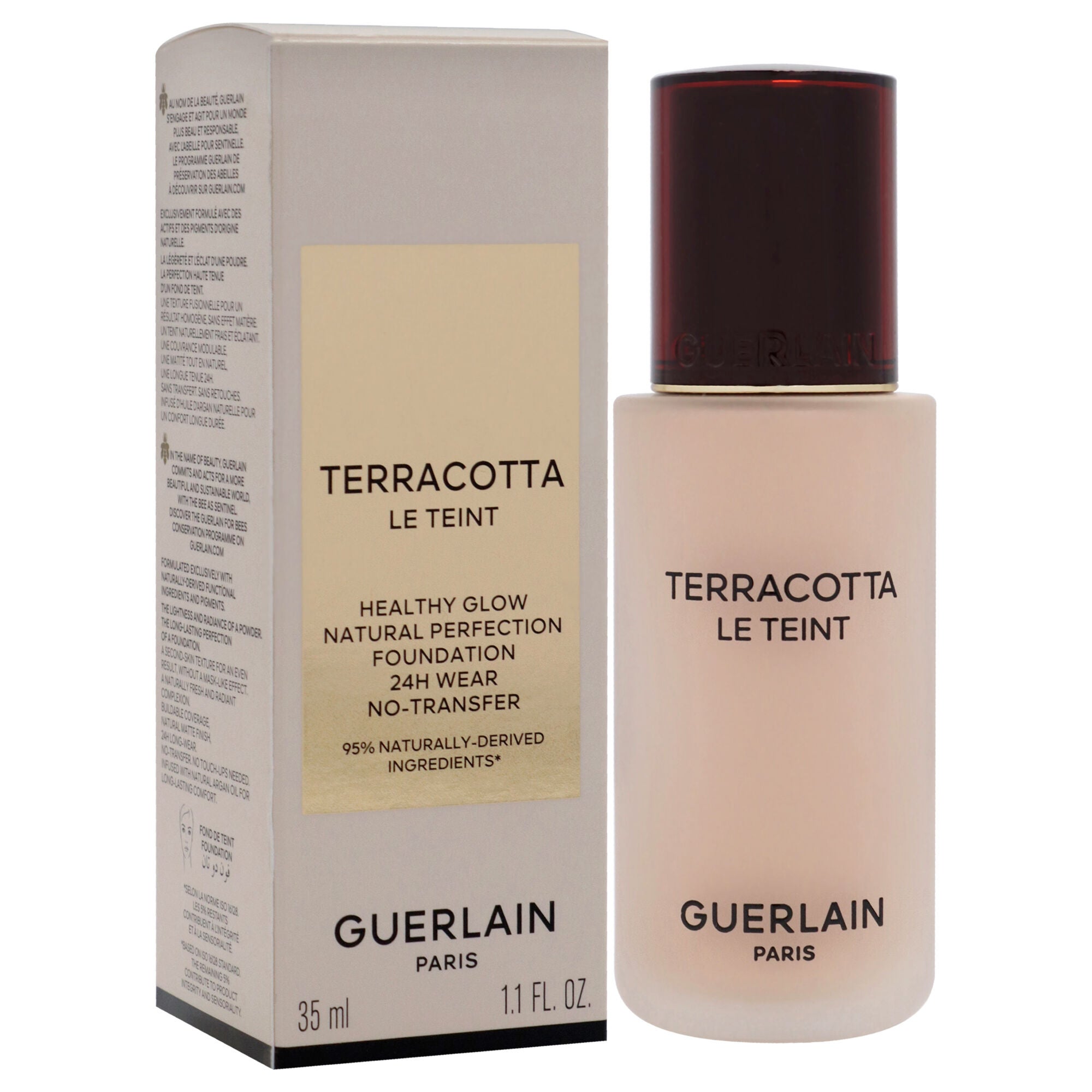 Terracotta Le Teint 24H Wear No-Transfer Foundation - 1N Neutral by Guerlain for Women - 1.1 oz Foundation, See Description, alternate image number 2