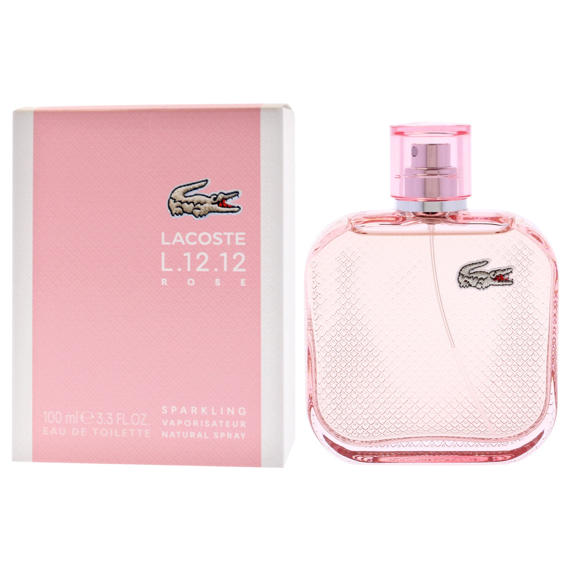 Lacoste Eau De L.12.12 Rose Sparkling by Lacoste for Women - 3.3 oz EDT Spray, Clear, alternate image number 3